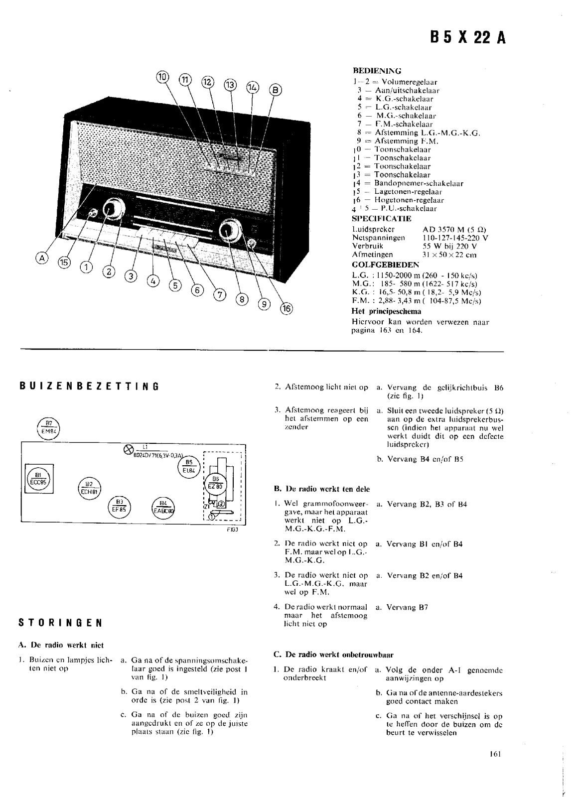 Philips B-5-X-22-A Service Manual