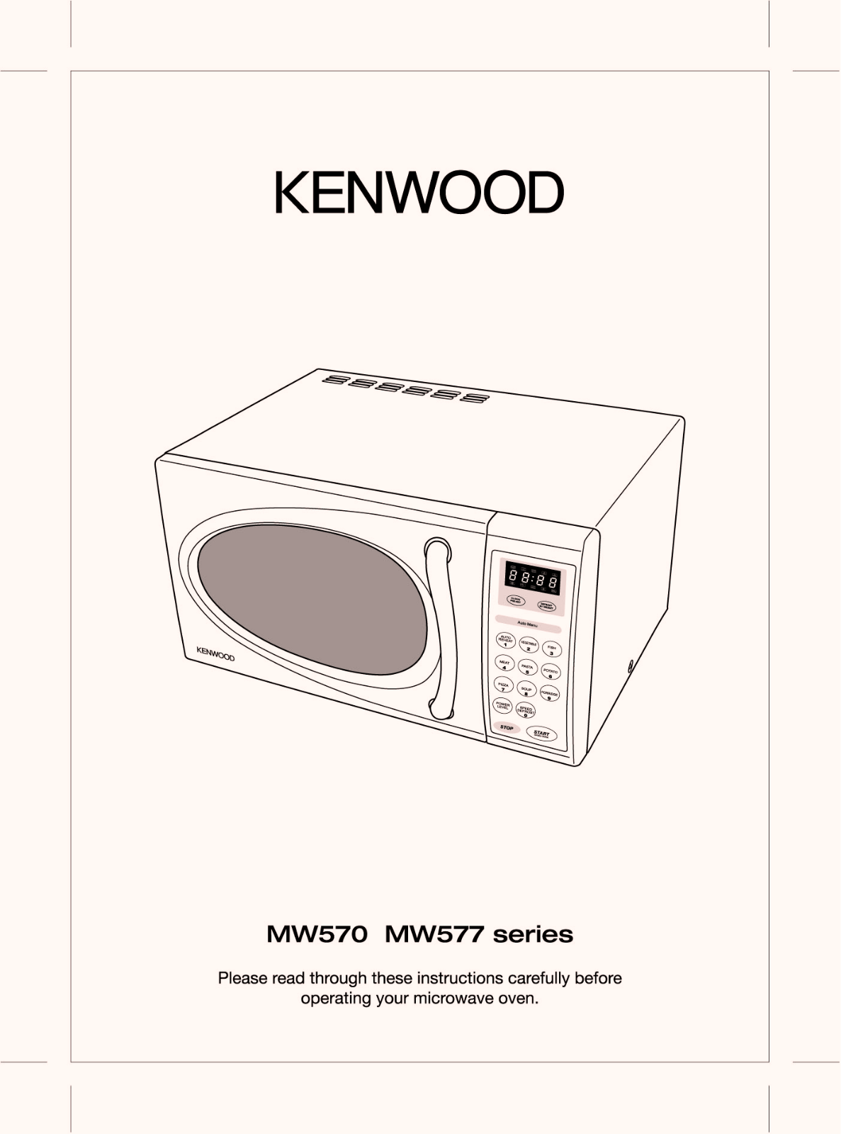 Kenmore MW570 Installation  Manual