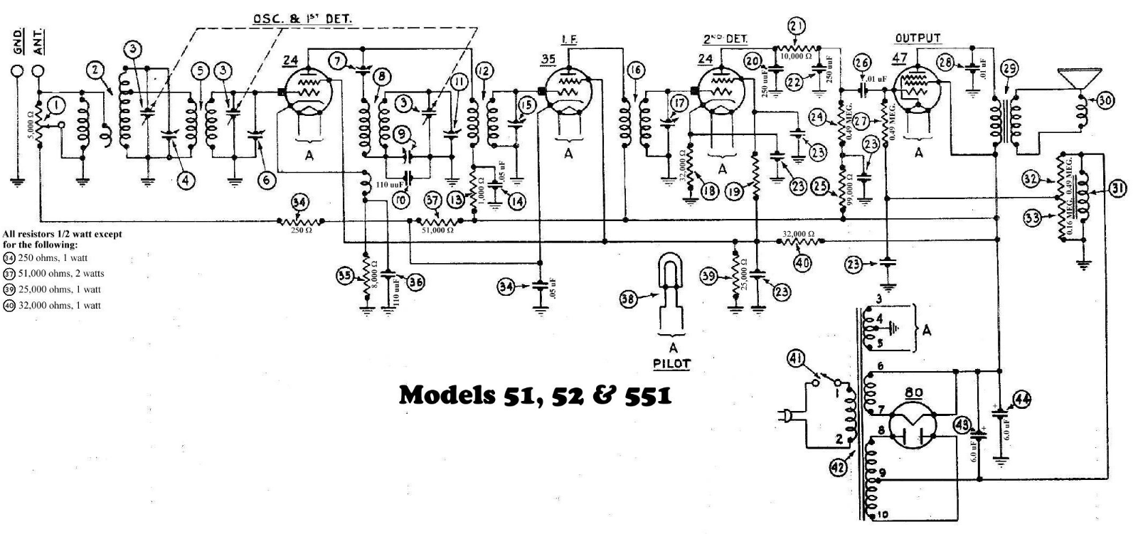 Philco 51 schematic