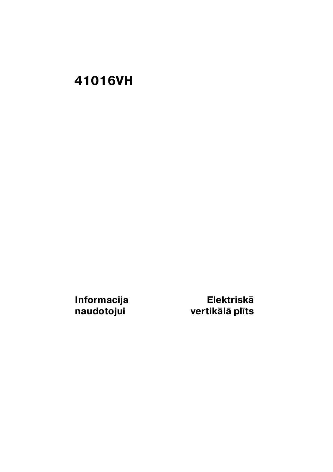 AEG 41016VH User Manual