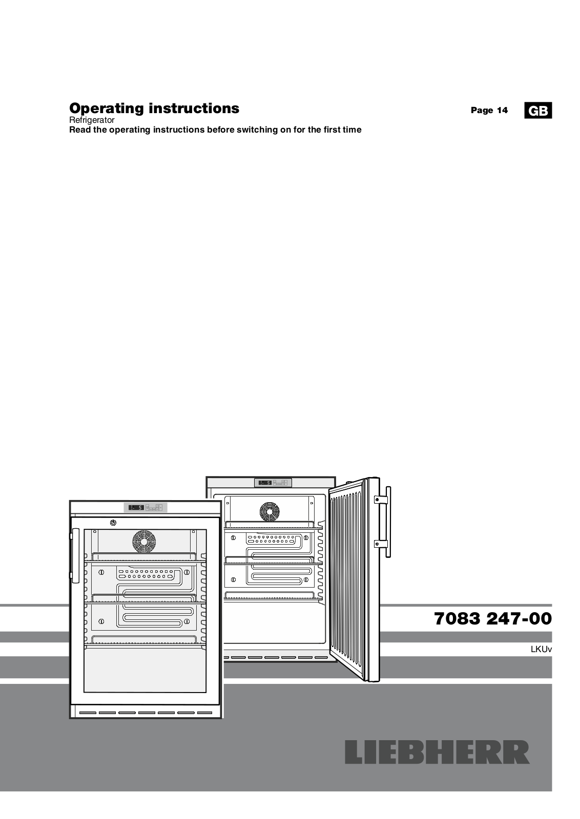 Liebherr 7083 247-00 User Manual