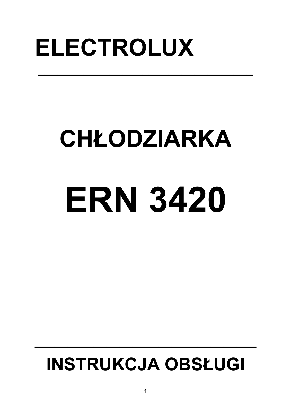 Electrolux ERN 3420 User Manual