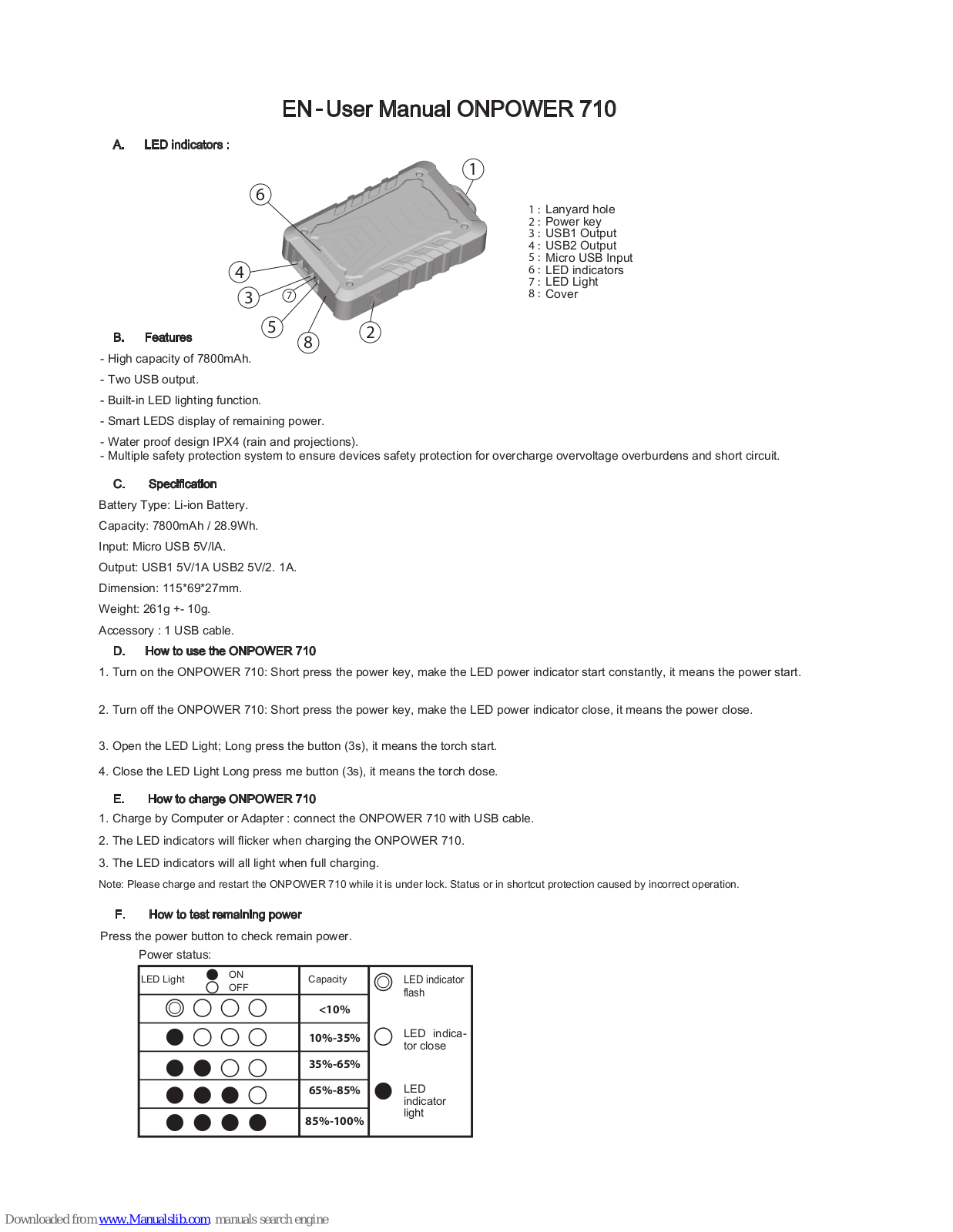 GEONAUTE ONpower 710 User Manual