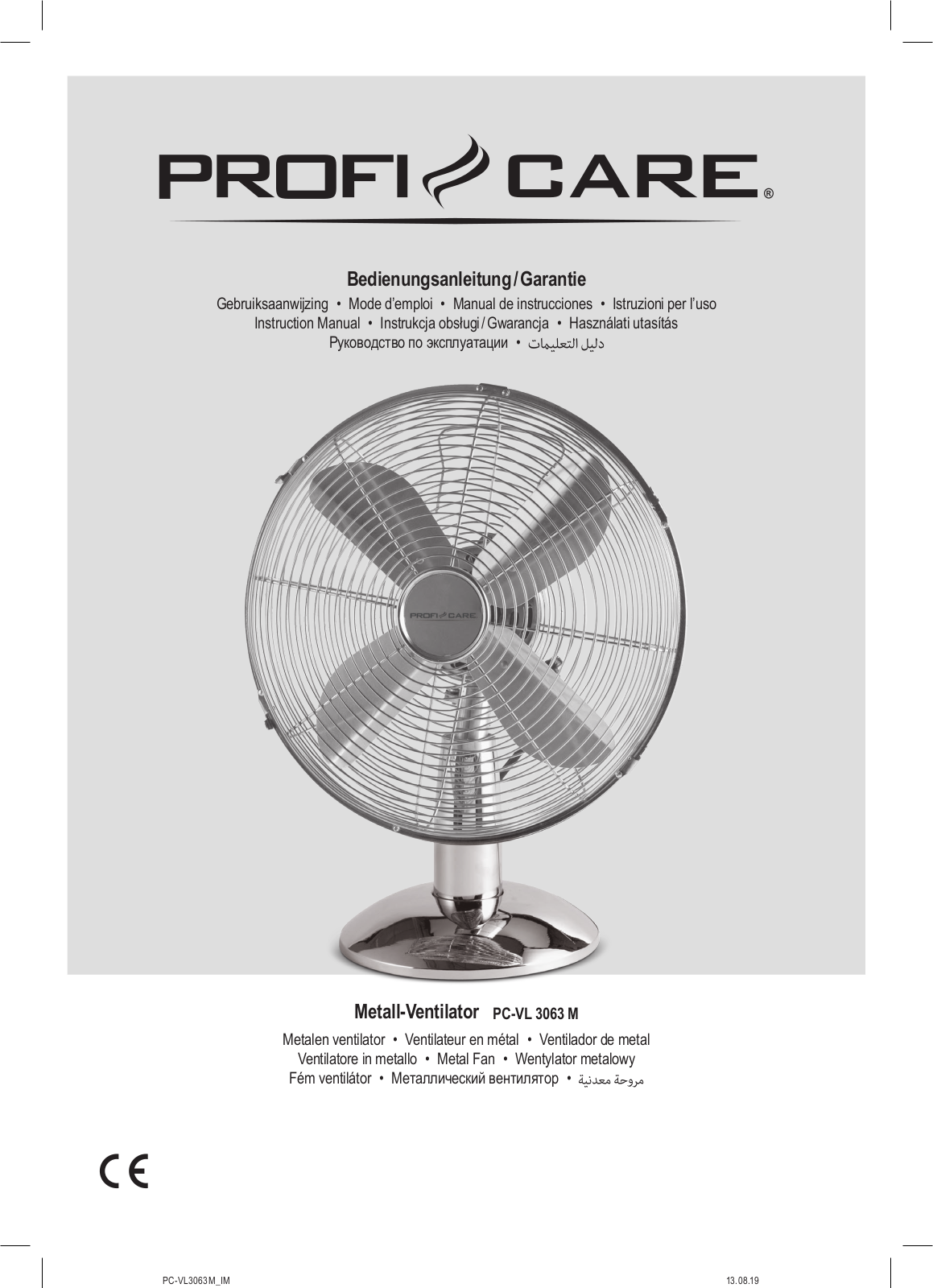 ProfiCare PC-VL 3063 M User Manual