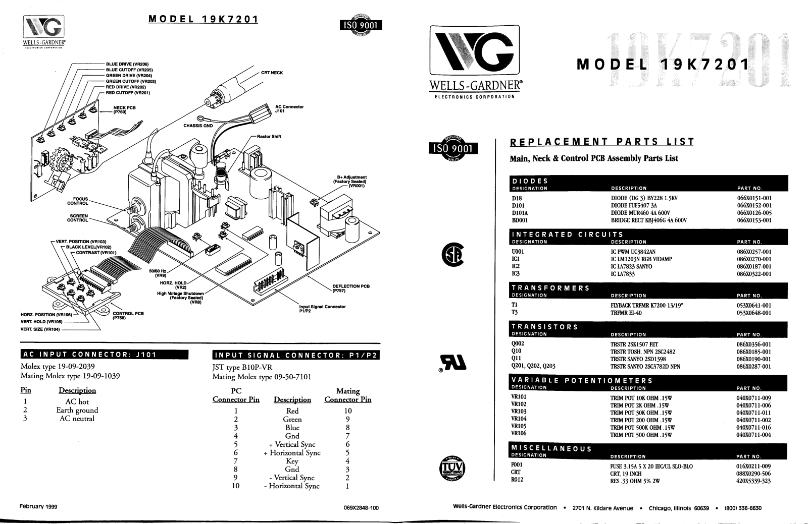 Wells-Gardner 19k7201 User Guide