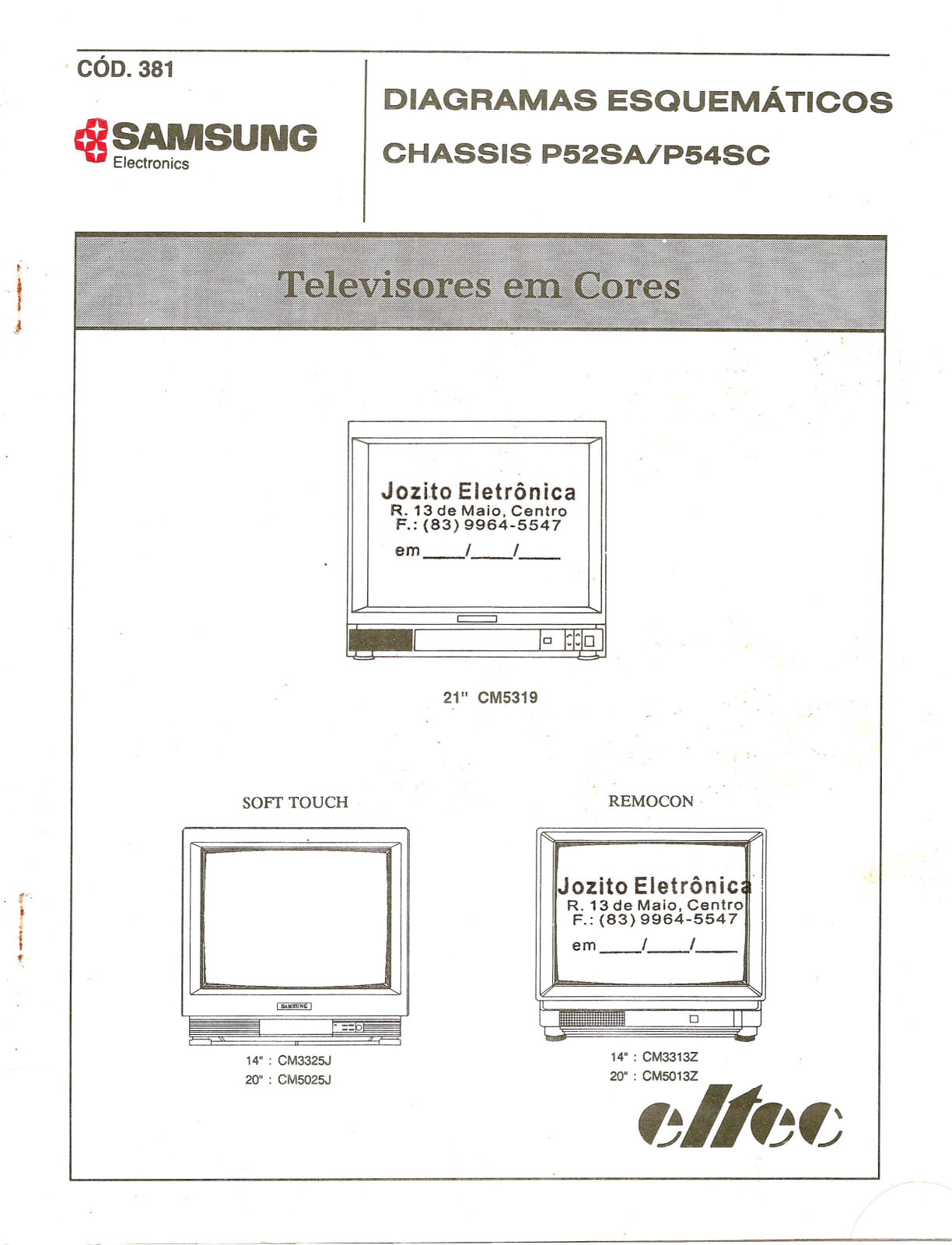 Samsung CM5319, CM3325J, CM5025J, CM3313Z, CM5013Z Schematic