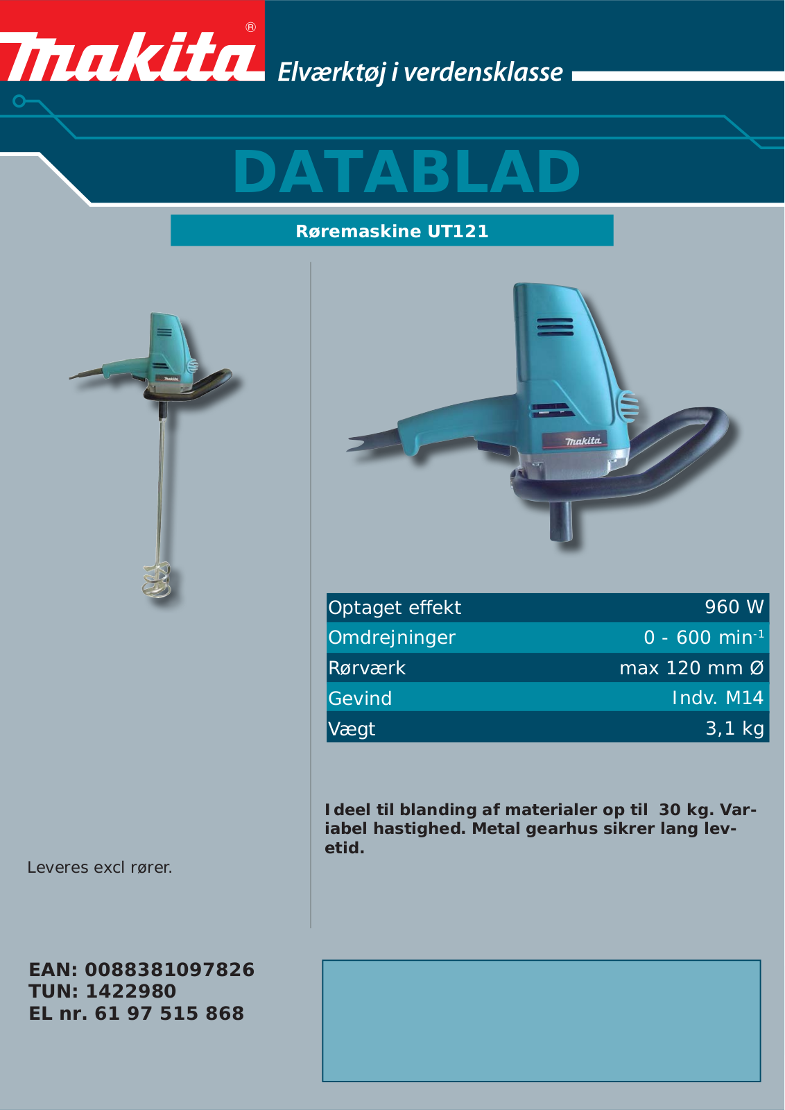 Makita UT121 User Manual