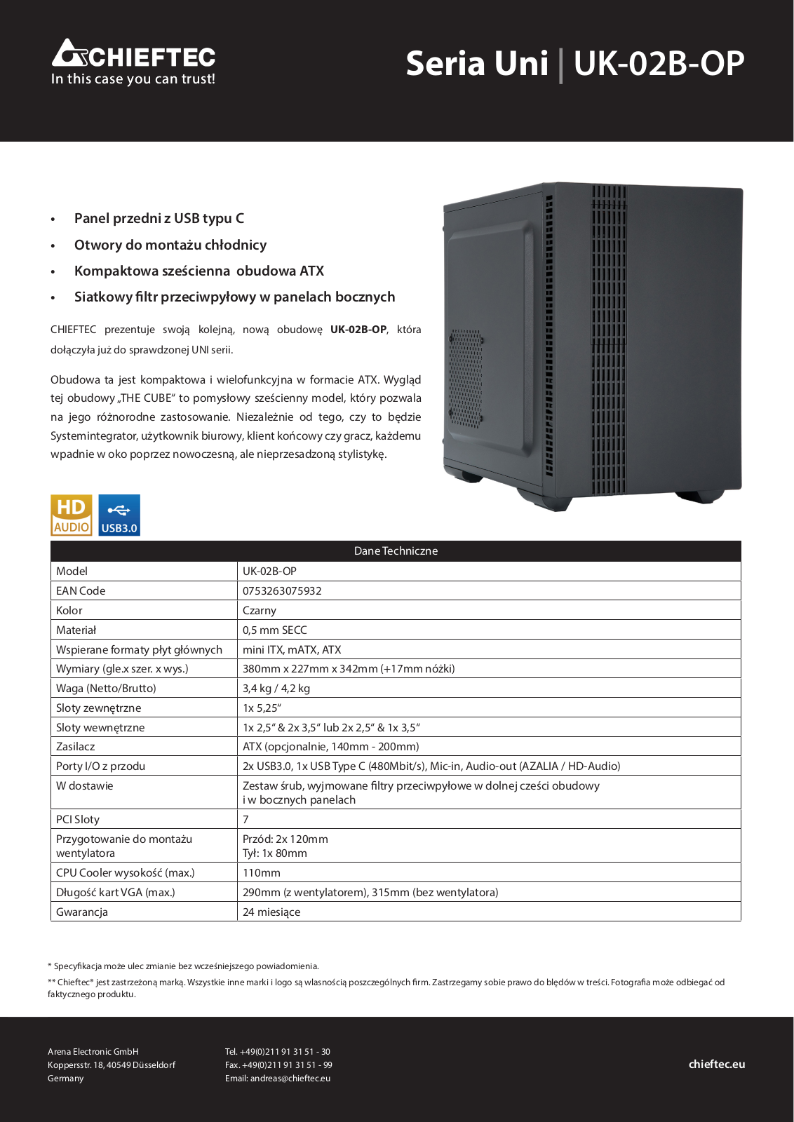 Chieftec UK-02B-OP User Manual