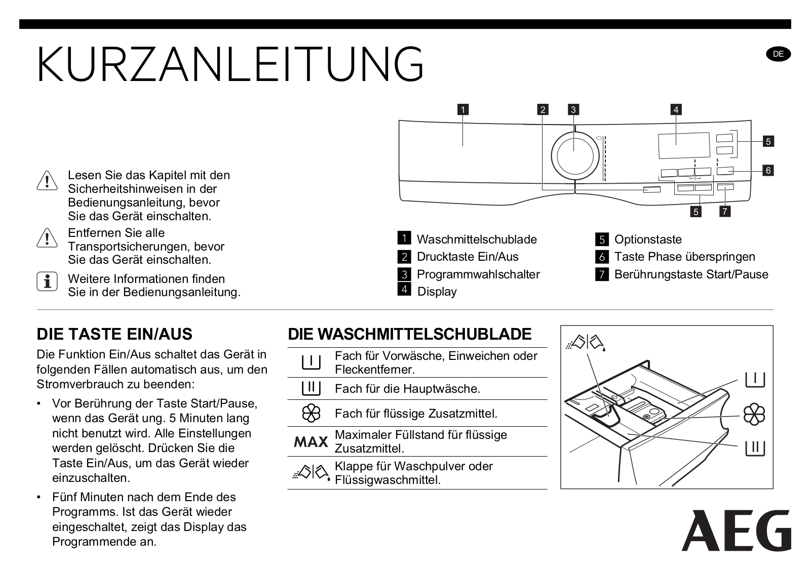 Aeg L6FB64478, 914 913 071 Quick Guides - ManualMachine.com