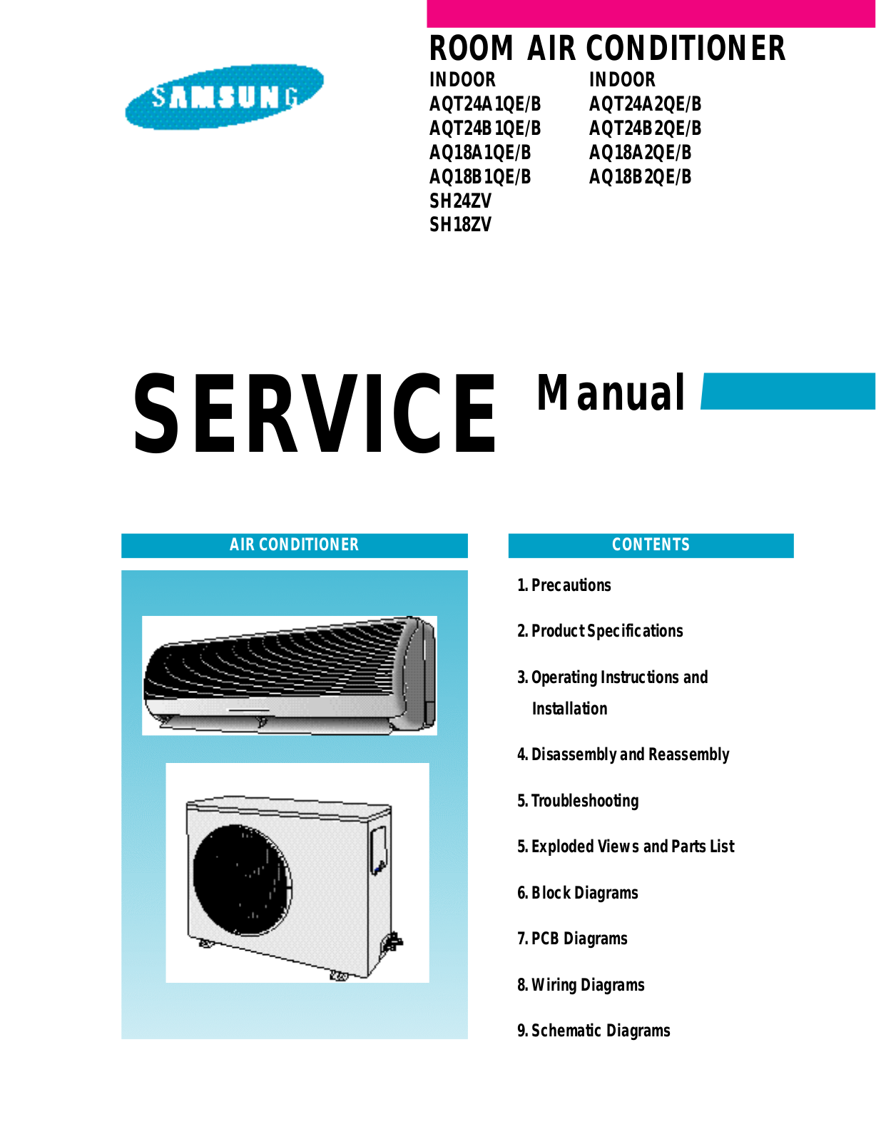 Samsung AS18A, SH18, AS18A2QB-COR, SH18ZV-XEF Service Manual