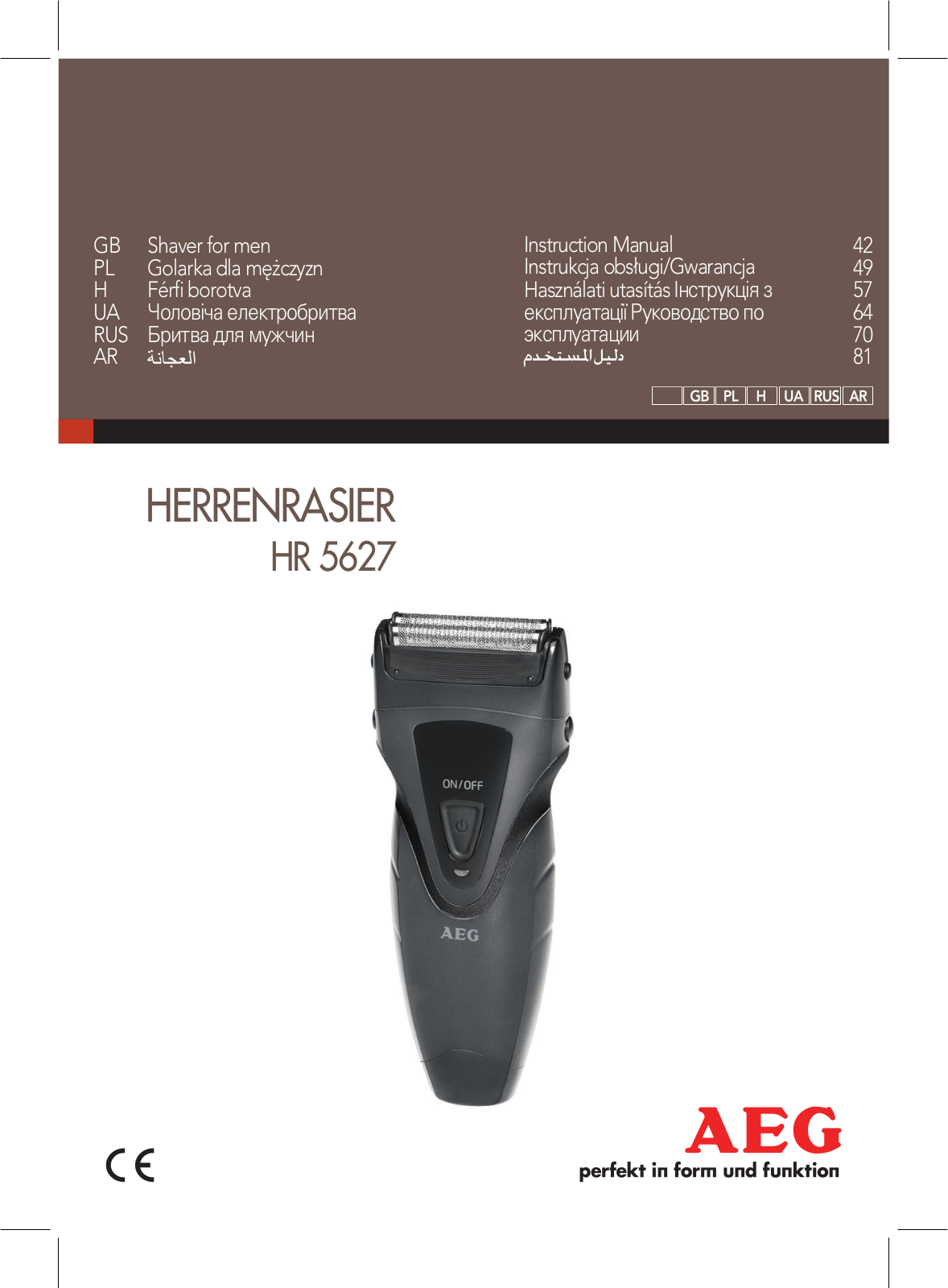 AEG HR 5627 User guide