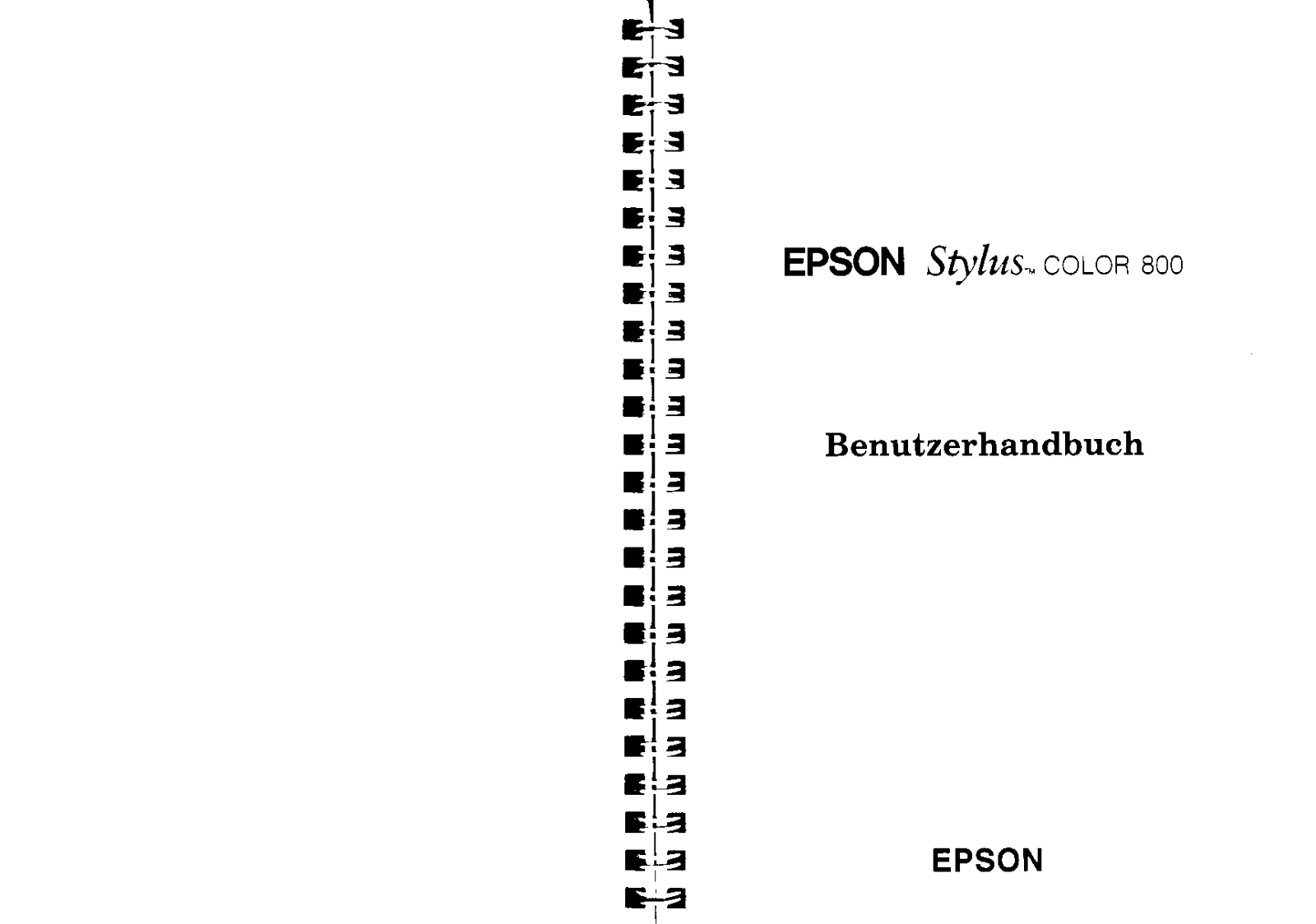 Epson STYLUS COLOR 800 User Manual