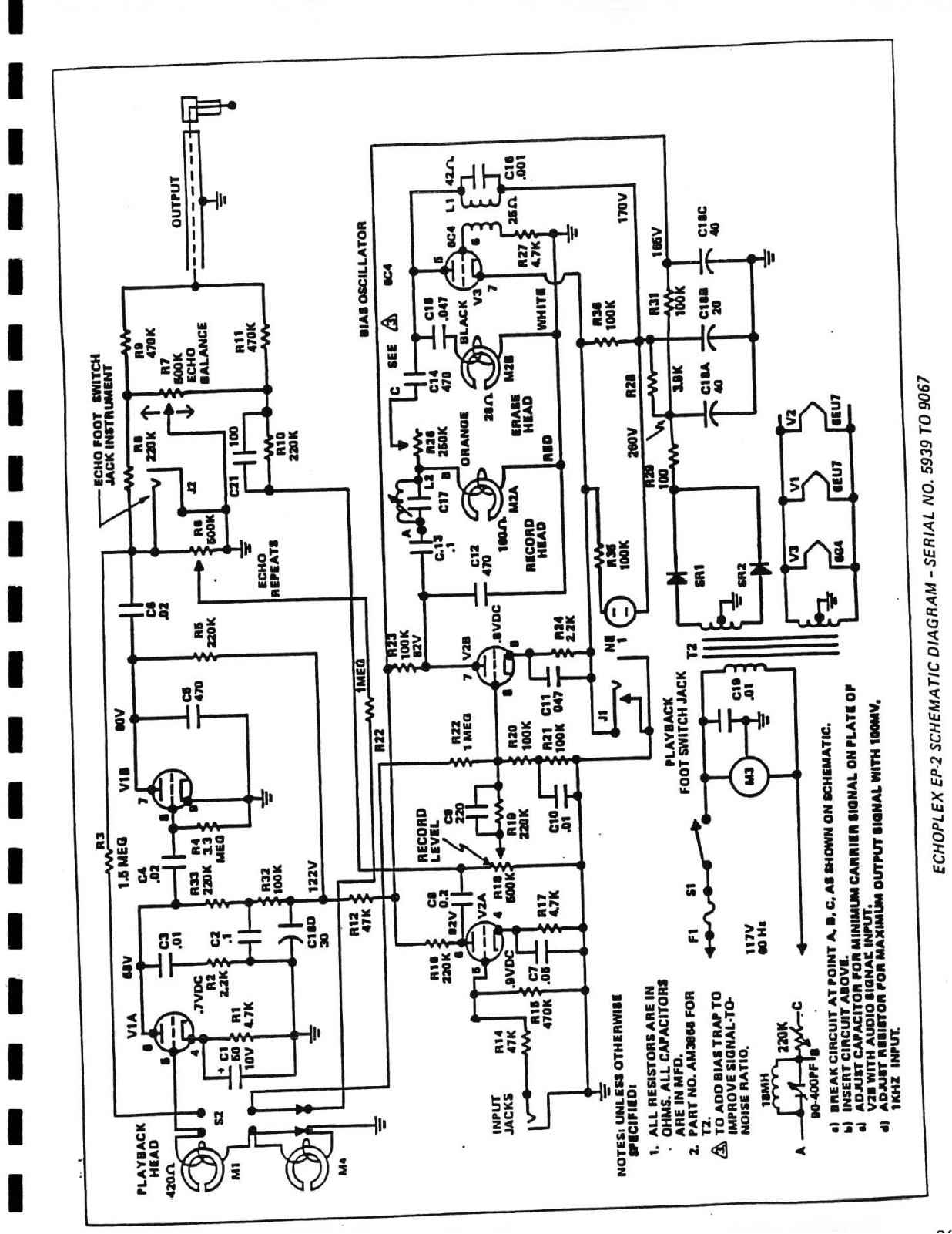 Echoplex 5939 9067 schematic