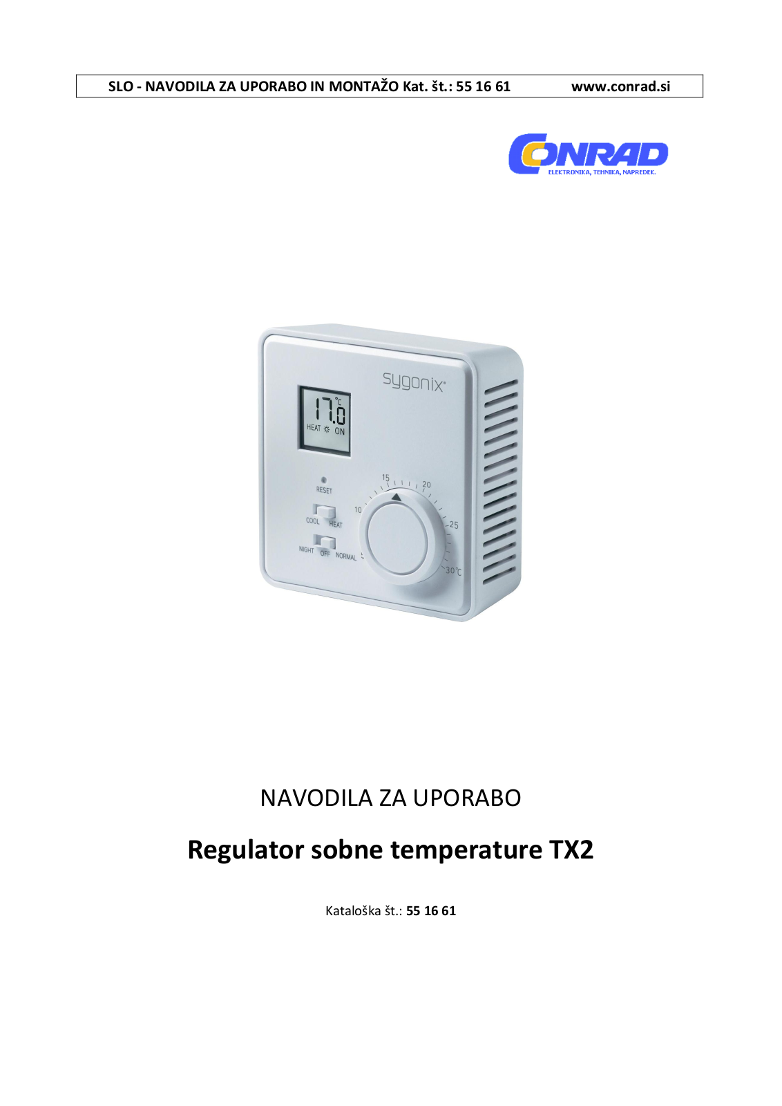 Sygonix TX2 Operating instructions