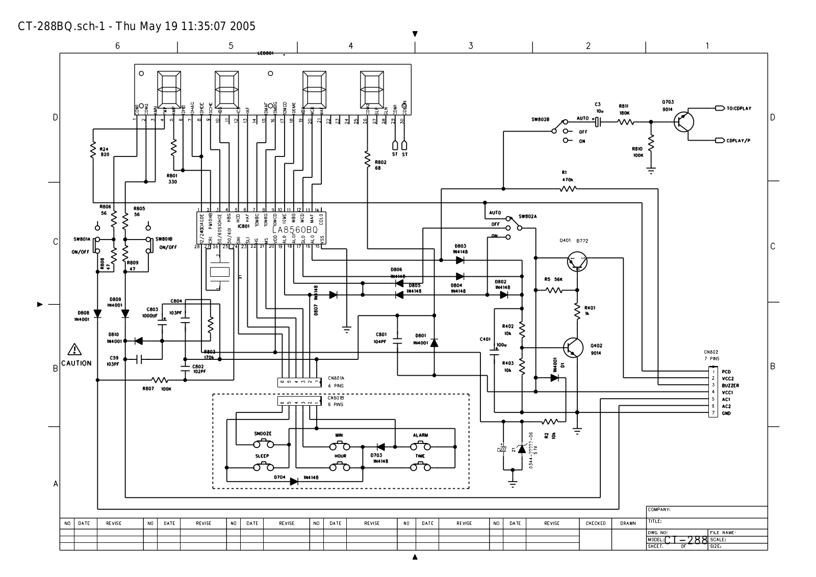 Vitek CT-288BQ Schematic