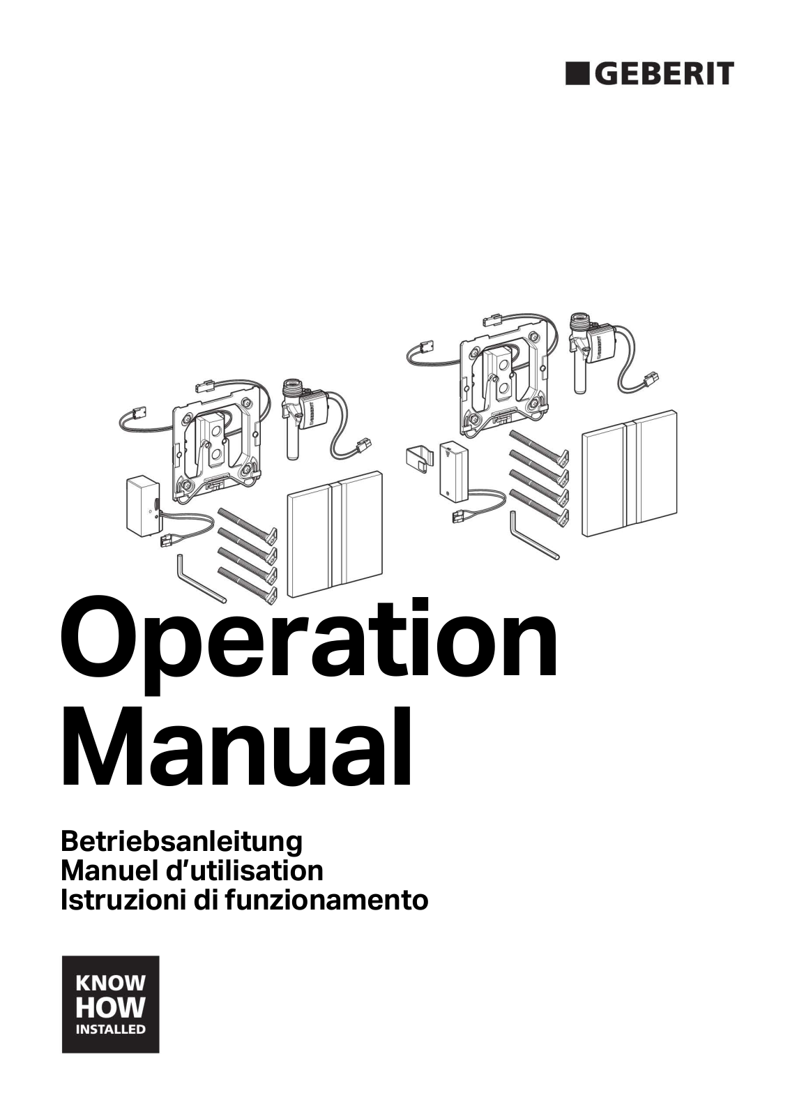 Geberit 116.031.21.5, 116.021.21.5 Operation Manual