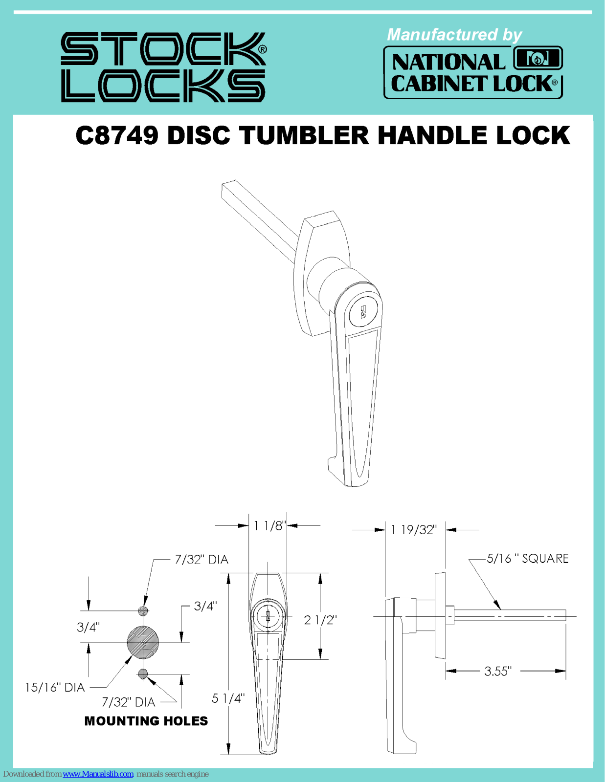 Stock Loks C8749 Instruction Sheet - ManualMachine.com