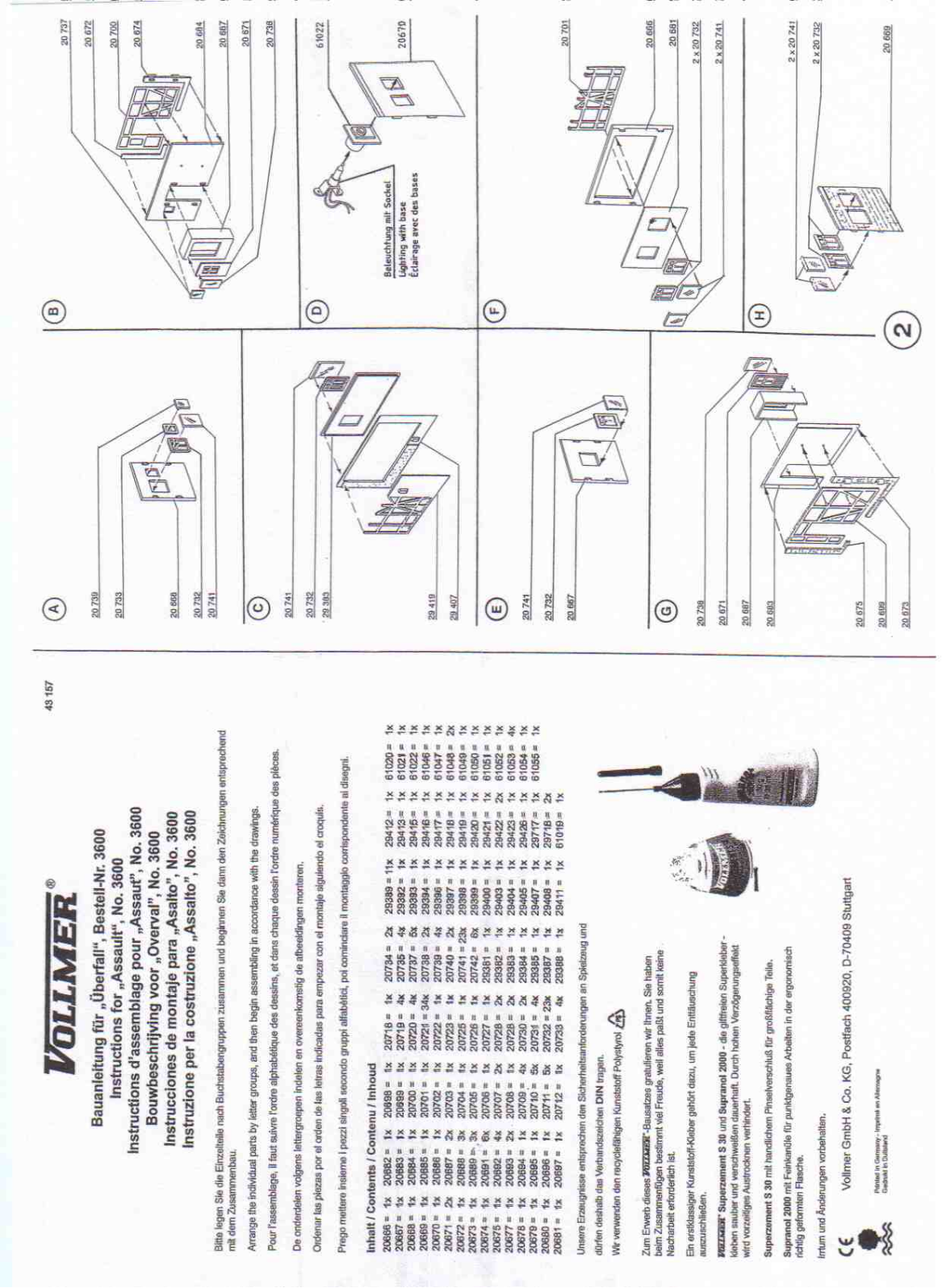 Vollmer 3600 Instructions