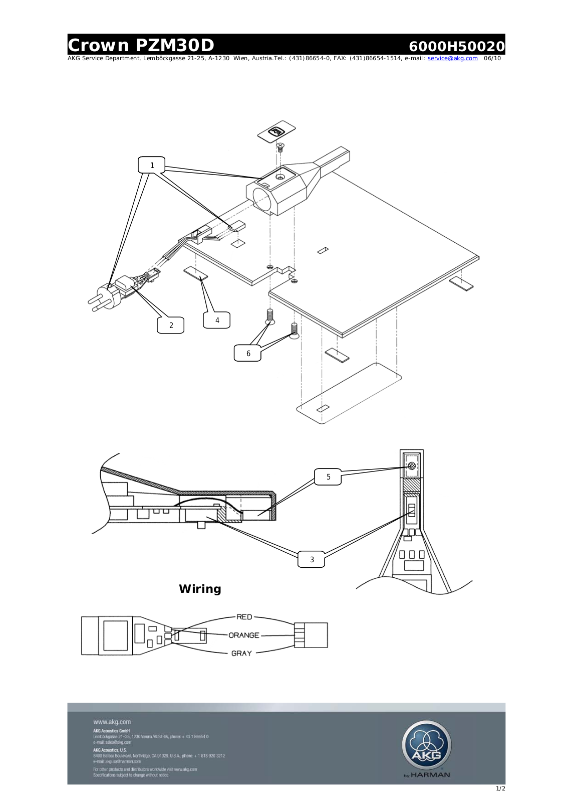 AKG 6000H50020 User Manual