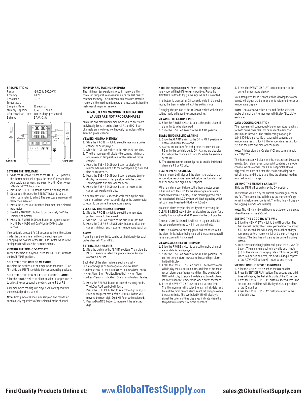 Traceable 98768-56 User manual - ManualMachine.com
