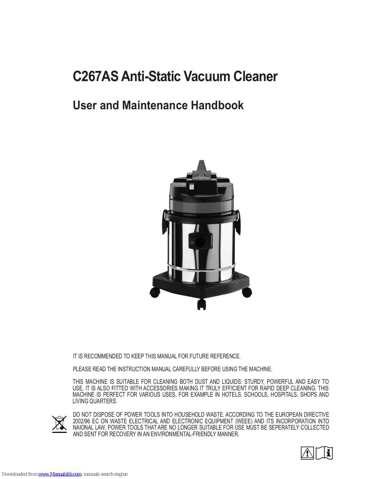 Vaclensa C267AS User And Maintenance Handbook