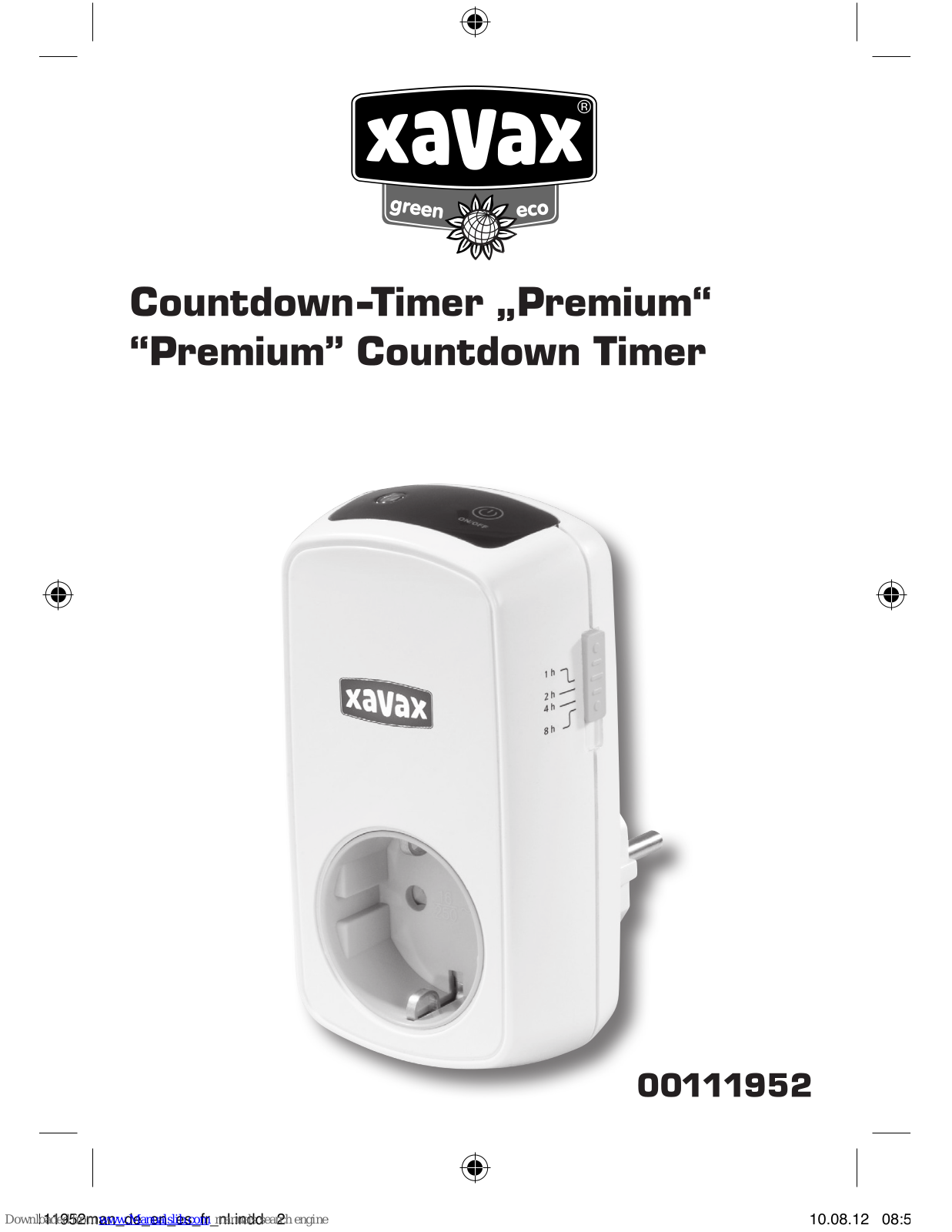 Xavax Premium, 00111952 Operating Instructions