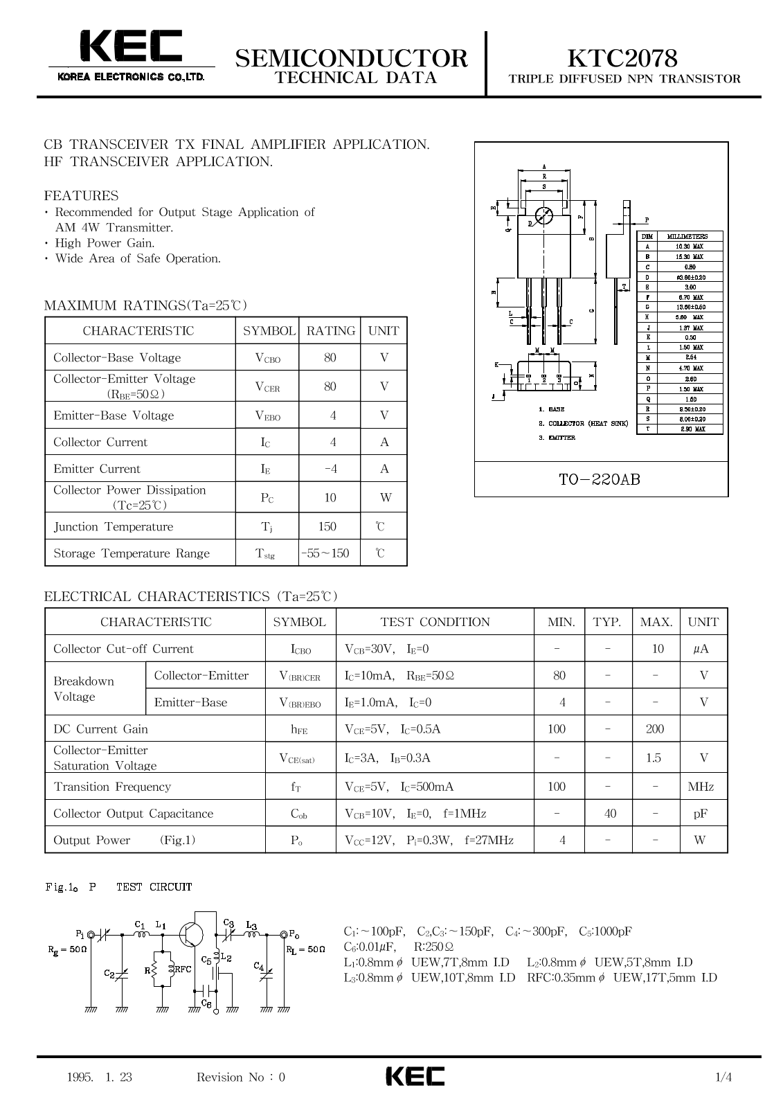 KEC KTC2078 Datasheet