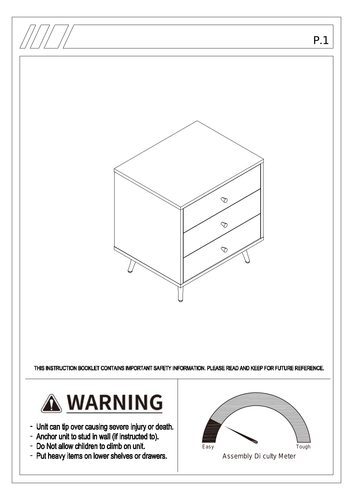 Etta Avenue Teen W005758697 Installation & Assembly - ManualMachine.com