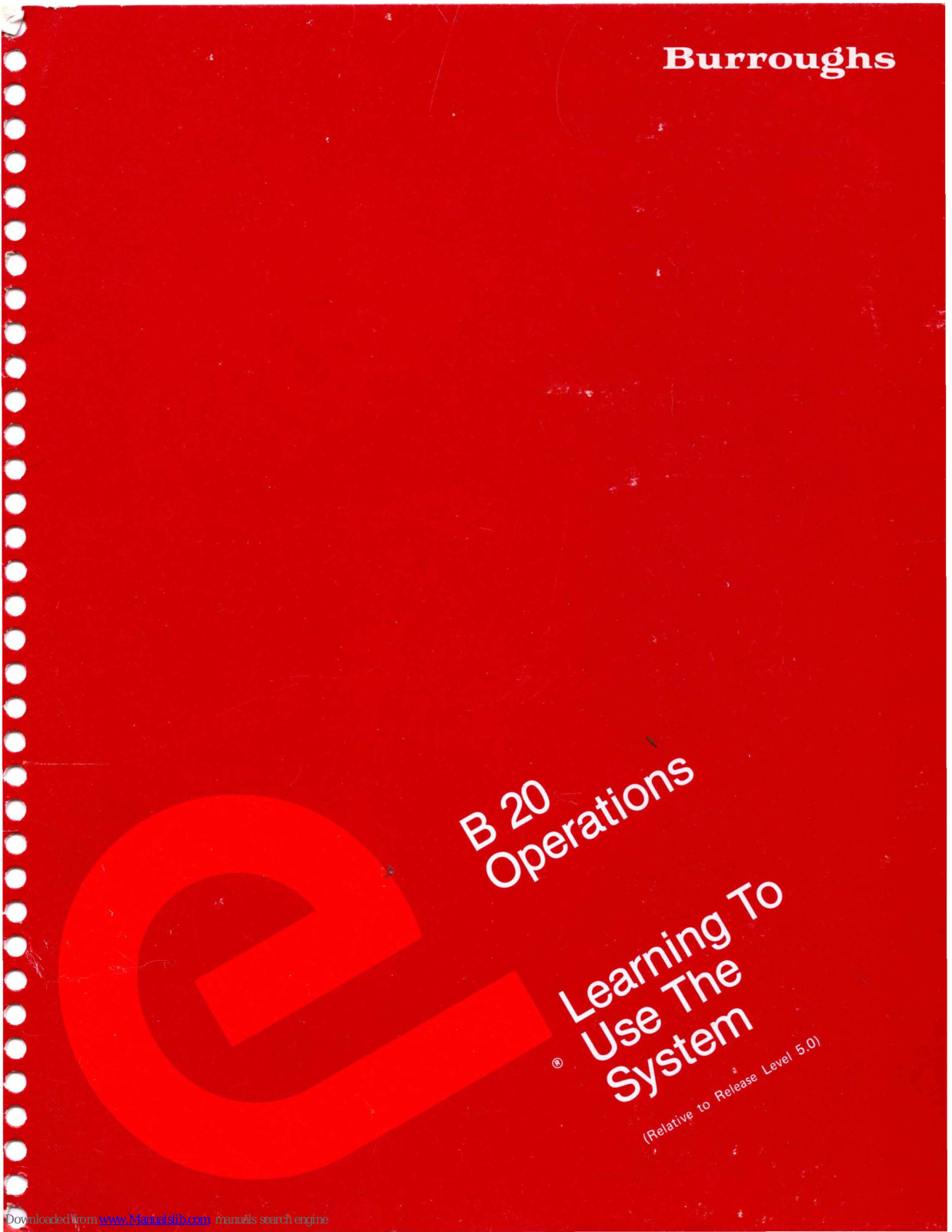 burroughs B 20 Operations - ManualMachine.com