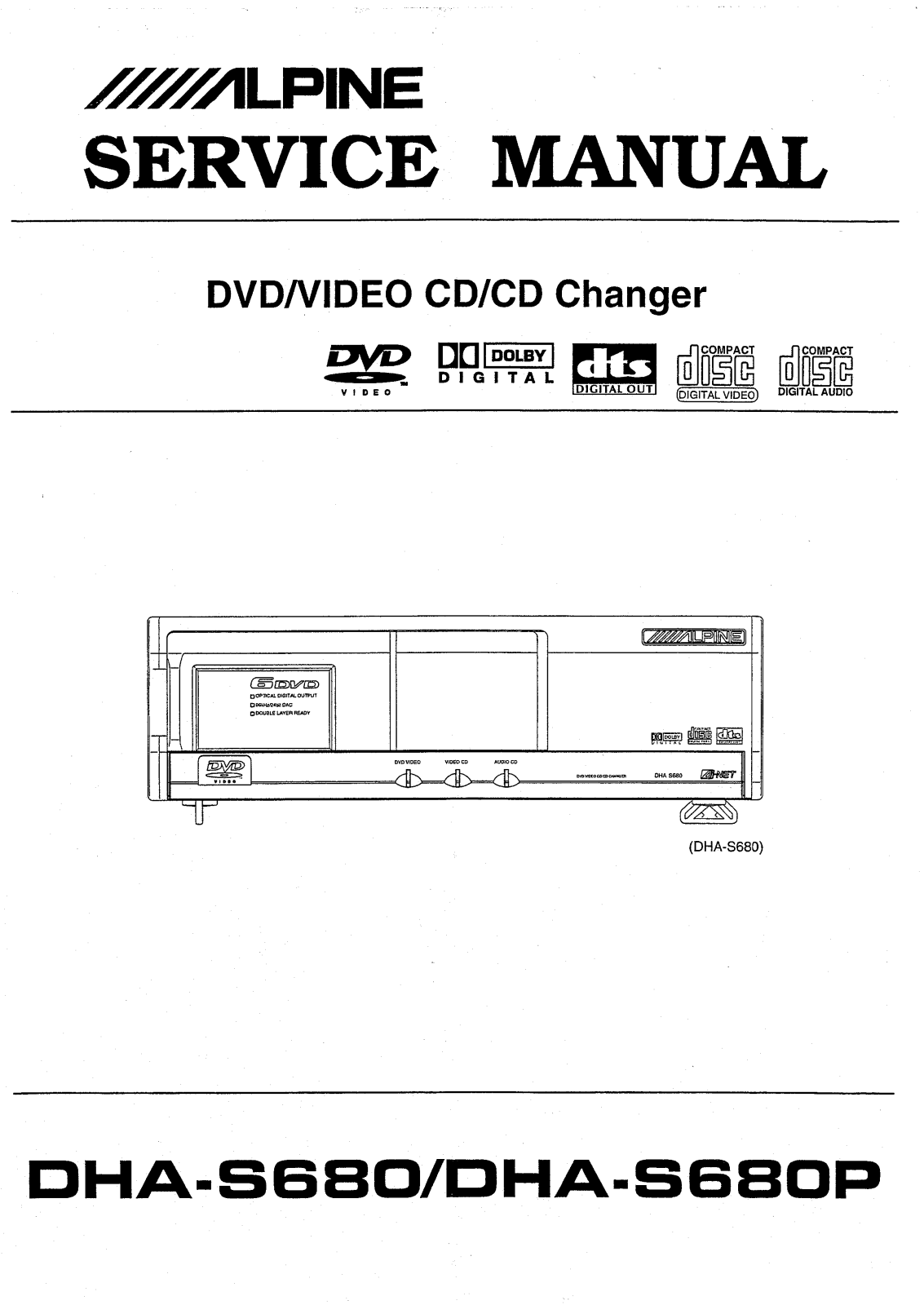 Alpine DHAS-680, DHAS-680-P Service manual