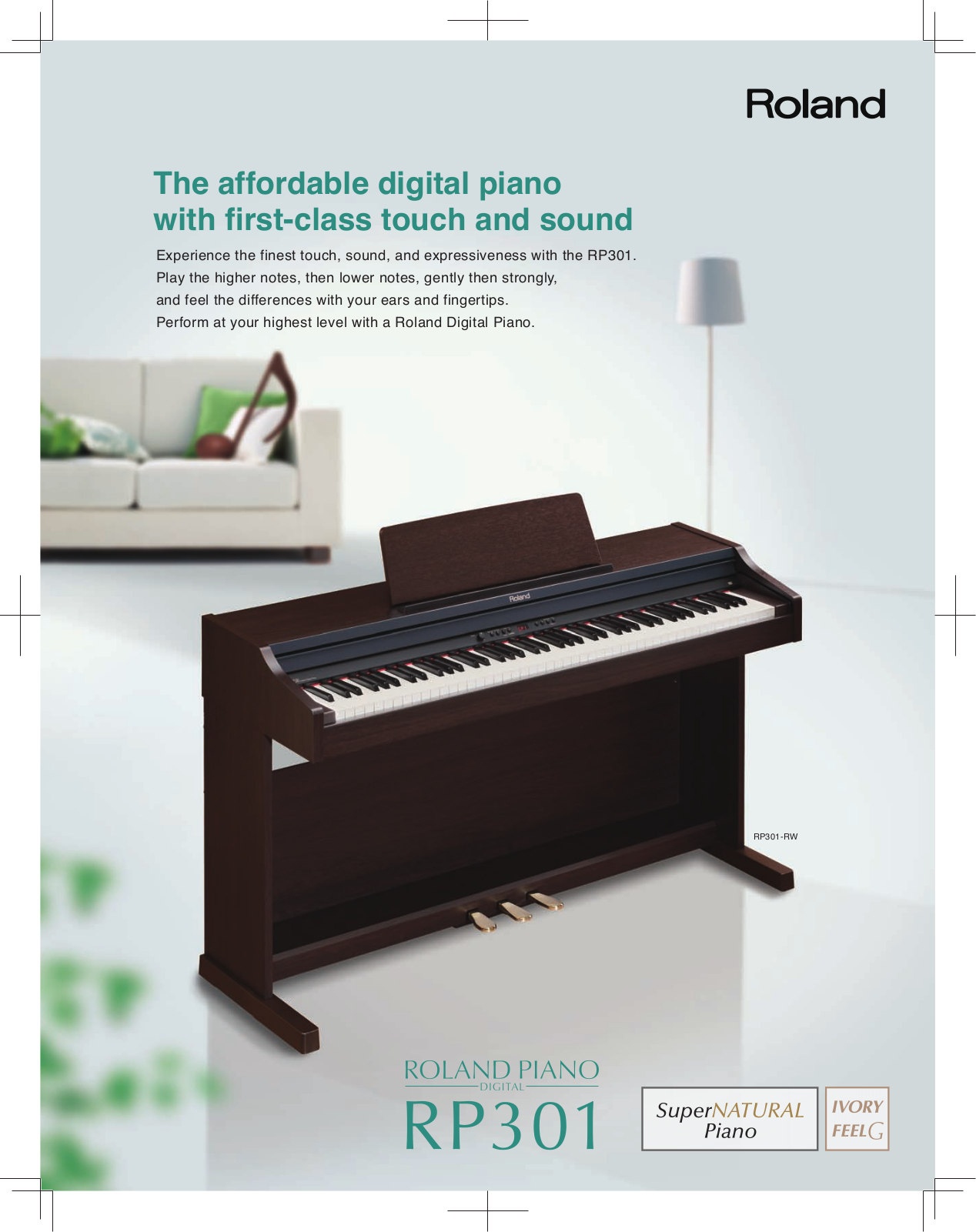 Roland RP301, RP301-SB, RP301-RW Specifications