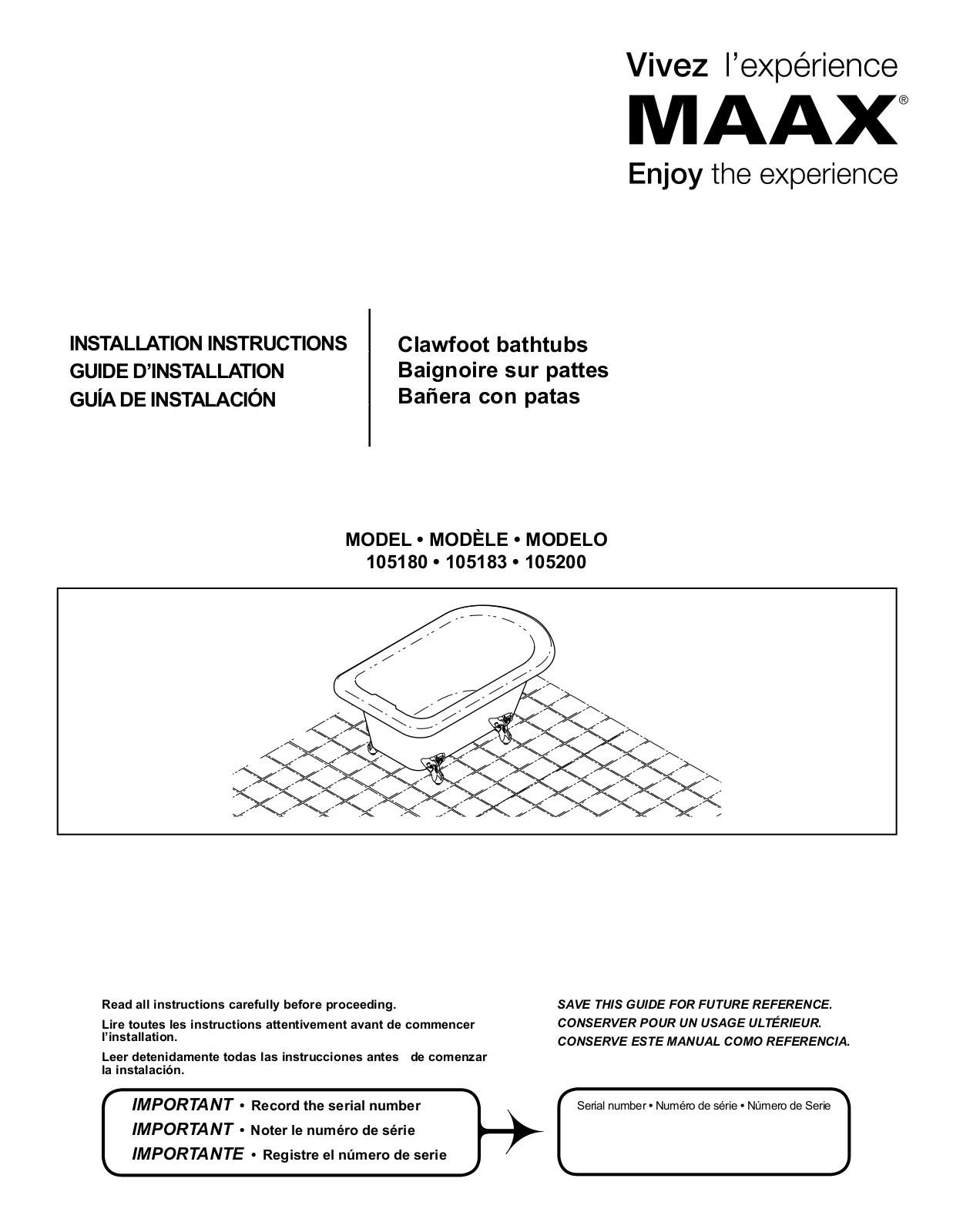 MAAX 5830 User Manual