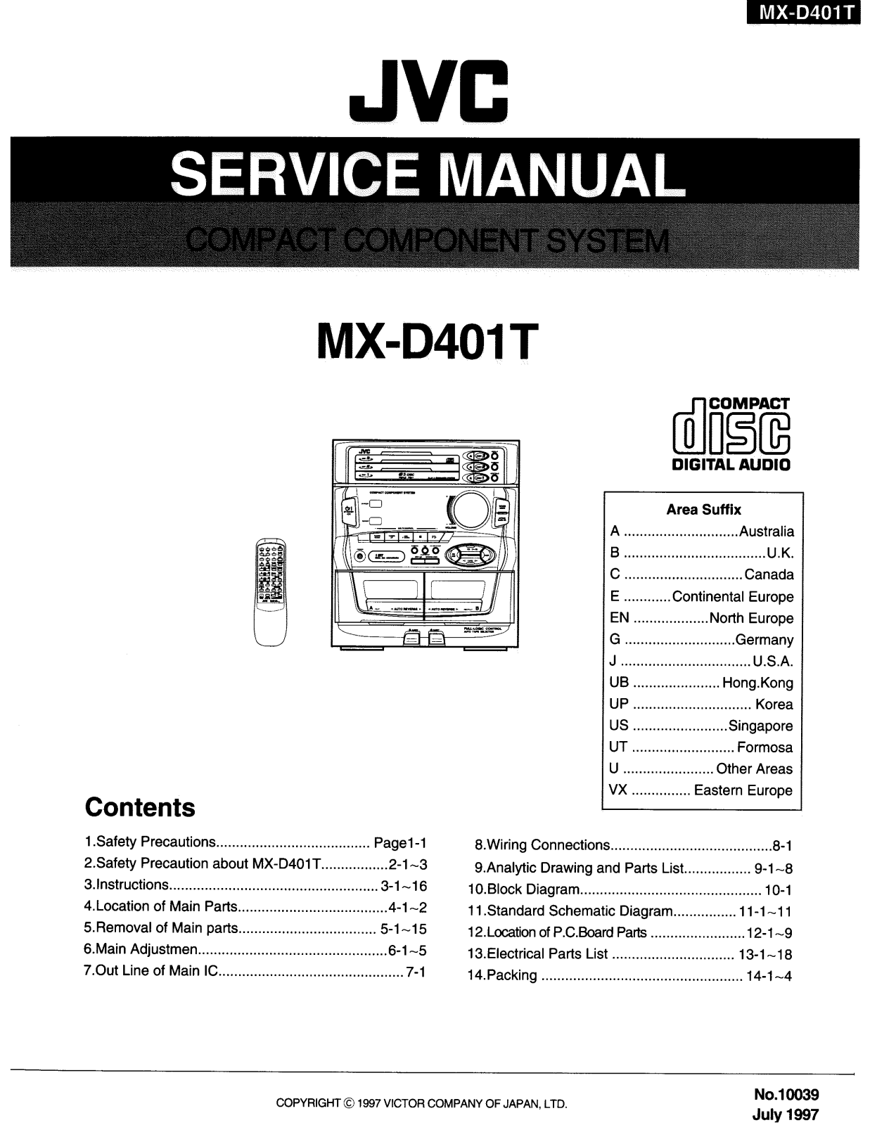 JVC MXD-401-T Service manual