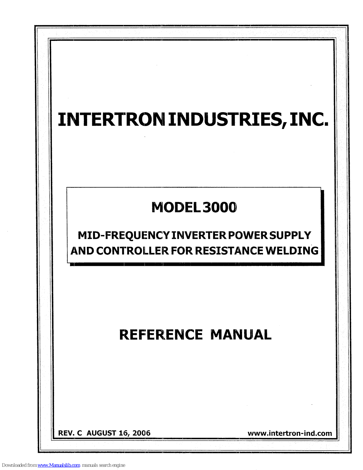 Intertron Industries 3000 Reference Manual - ManualMachine.com