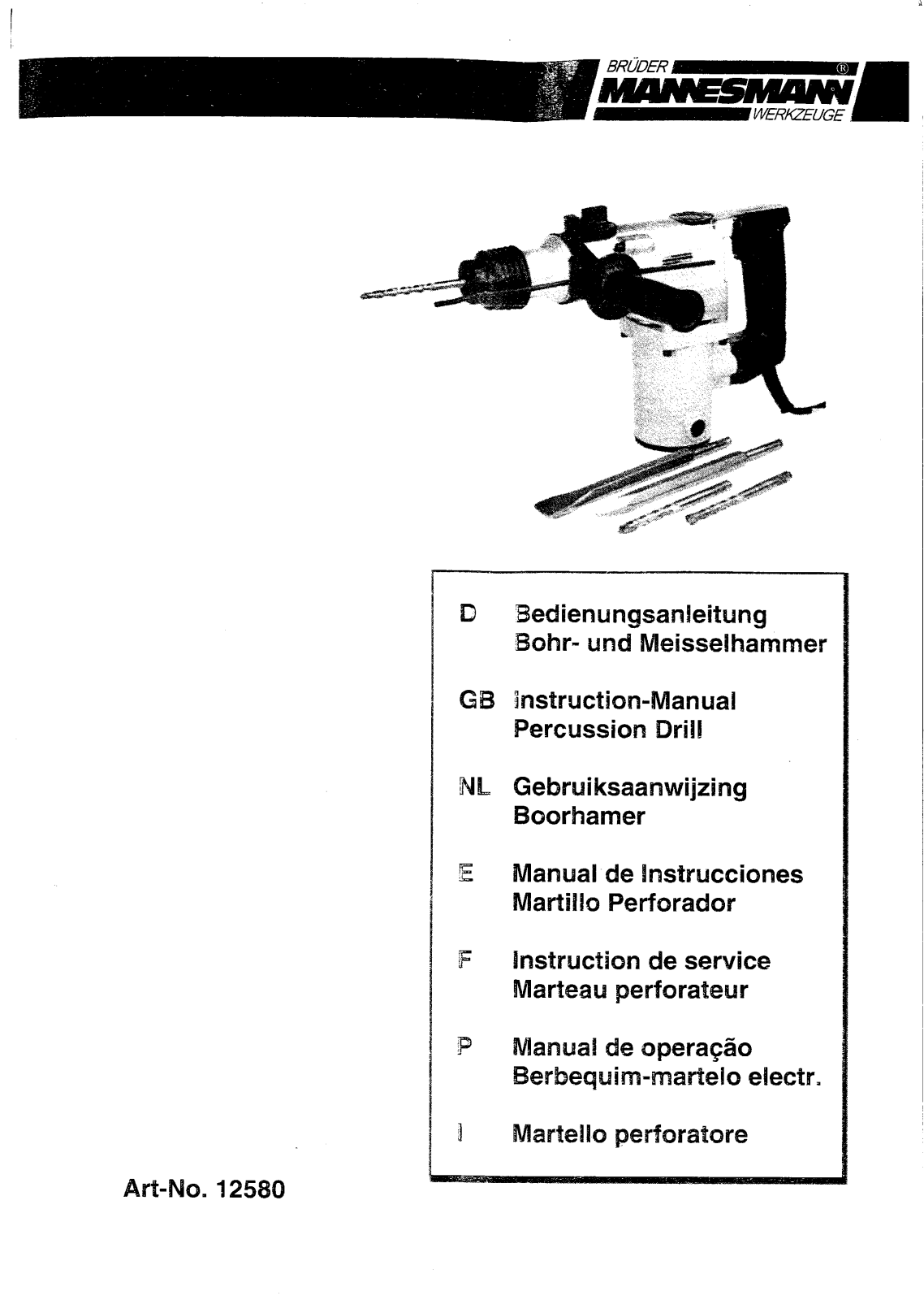 Brüder Mannesmann 12580 User Manual - ManualMachine.com