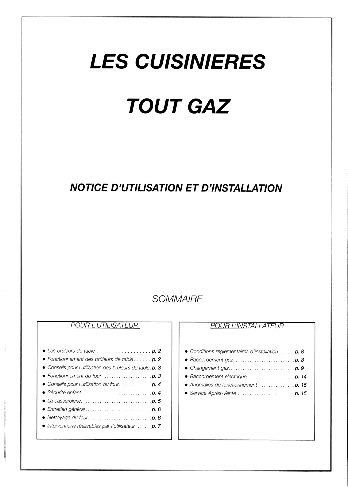 De dietrich CW1403F1 User Manual