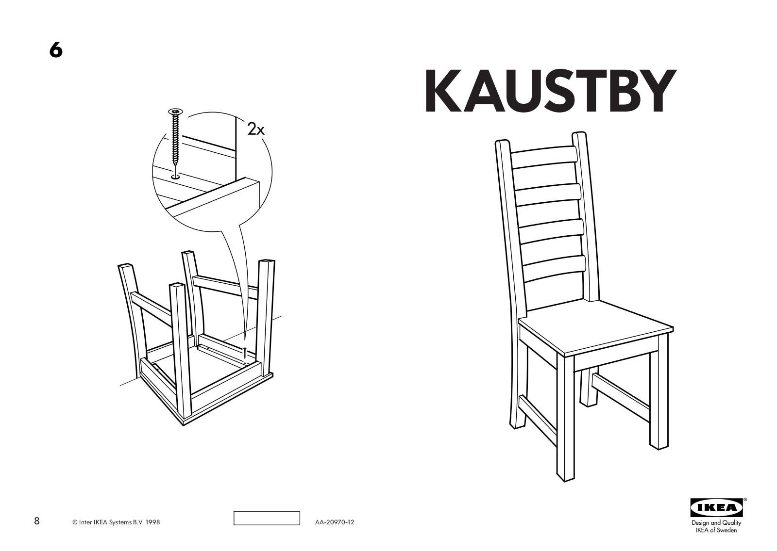 IKEA KAUSTBY CHAIR User Manual