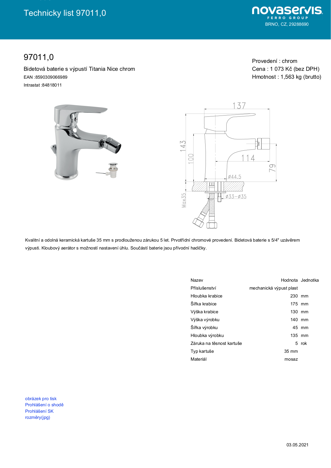 Novaservis 97011.0 User guide - ManualMachine.com