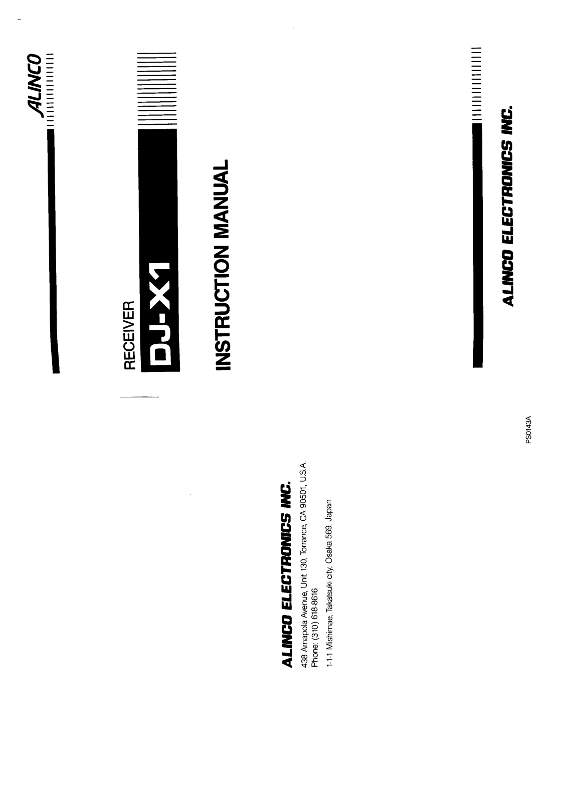 Alinco DJ-X1 User Manual