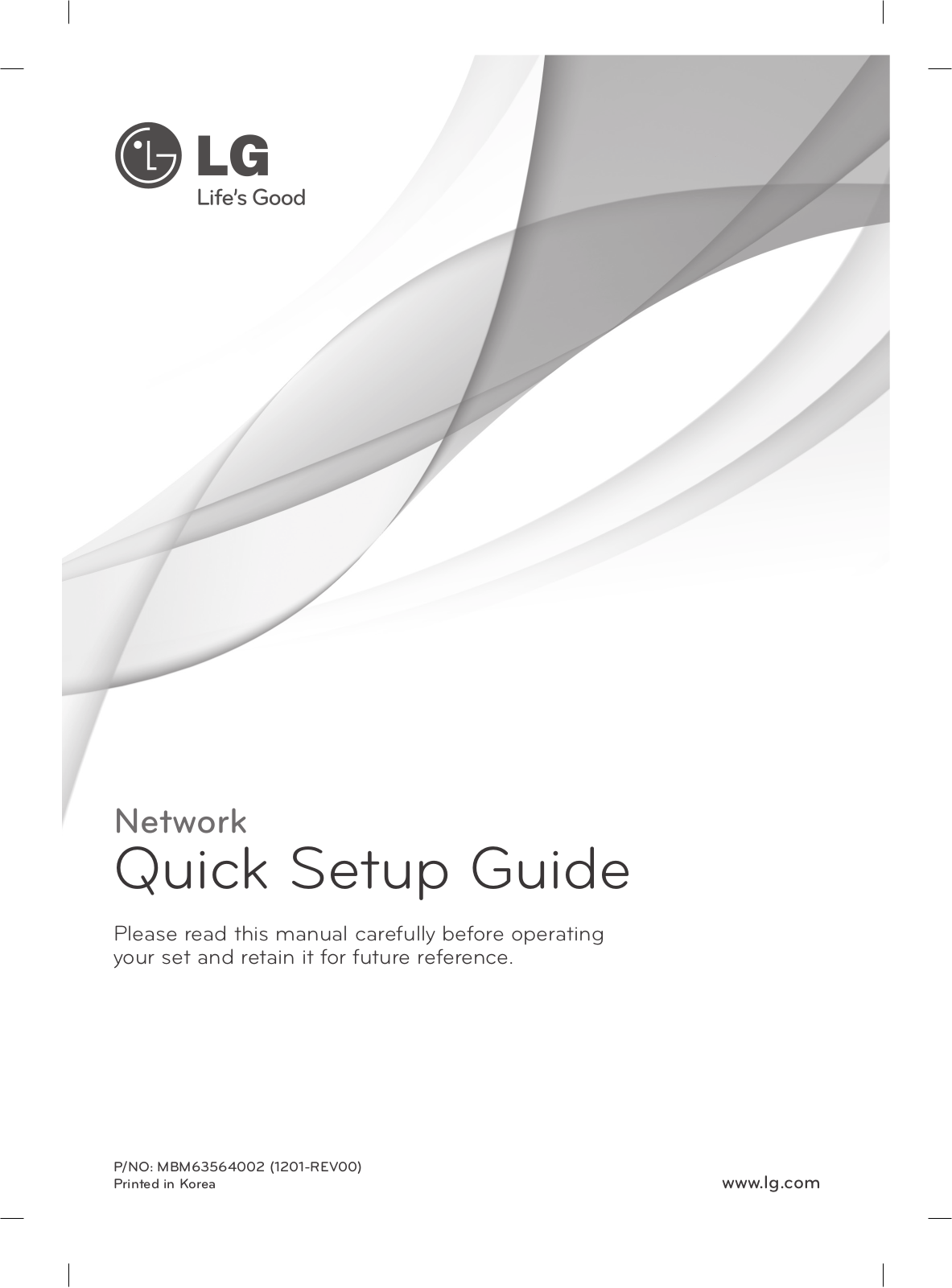 LG 32LM3400 Instructions for quick setup