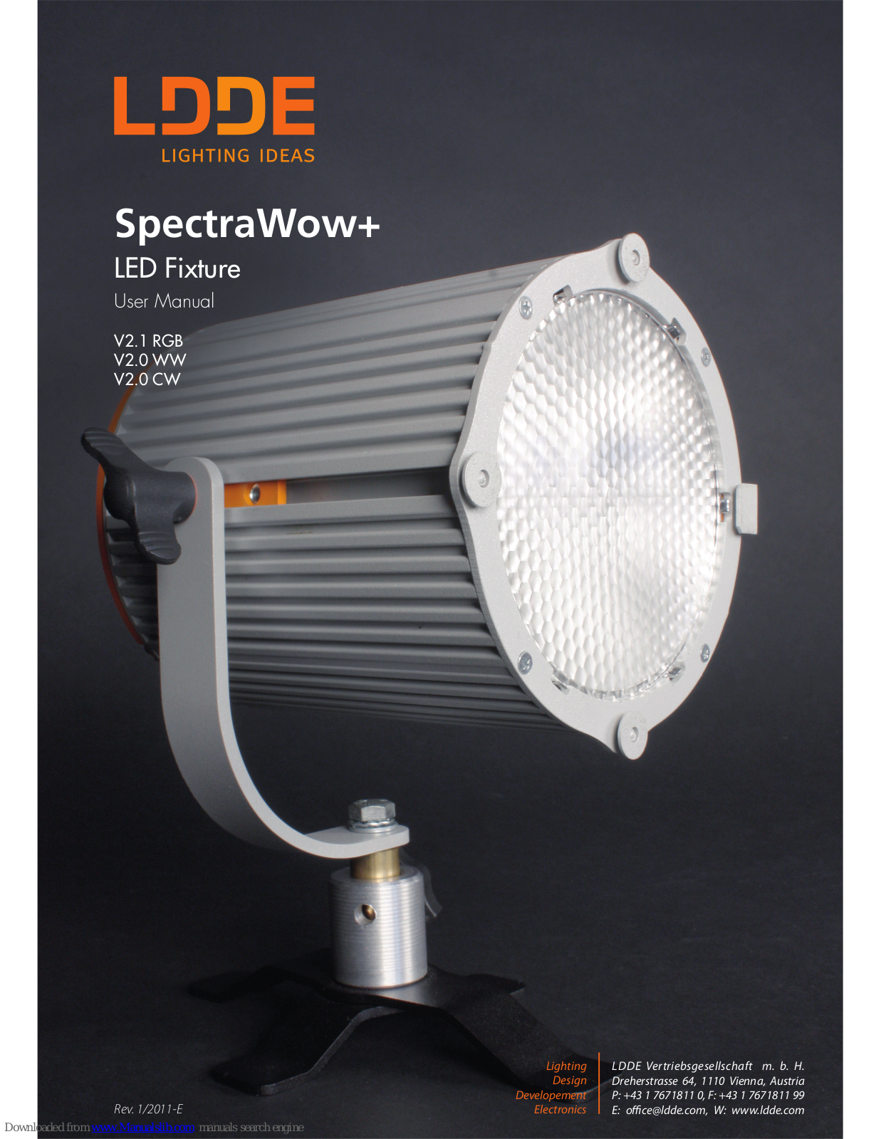 LDDE SpectraWow+ RGB, SpectraWow+ WW, SpectraWow+ CW User Manual - ManualMachine.com