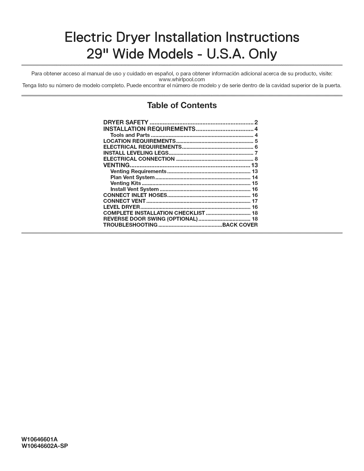 Maytag MEDX6STBW0, MEDX6STBW1 Installation Guide