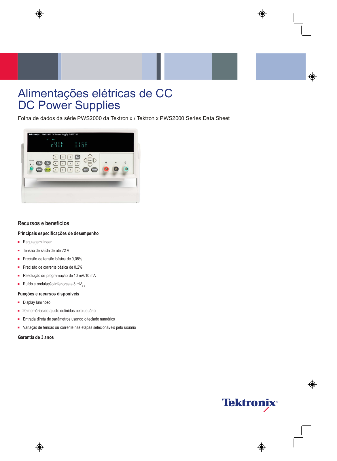 Tektronix PWS2323, PWS2326, PWS2185, PWS2721 DATASHEET