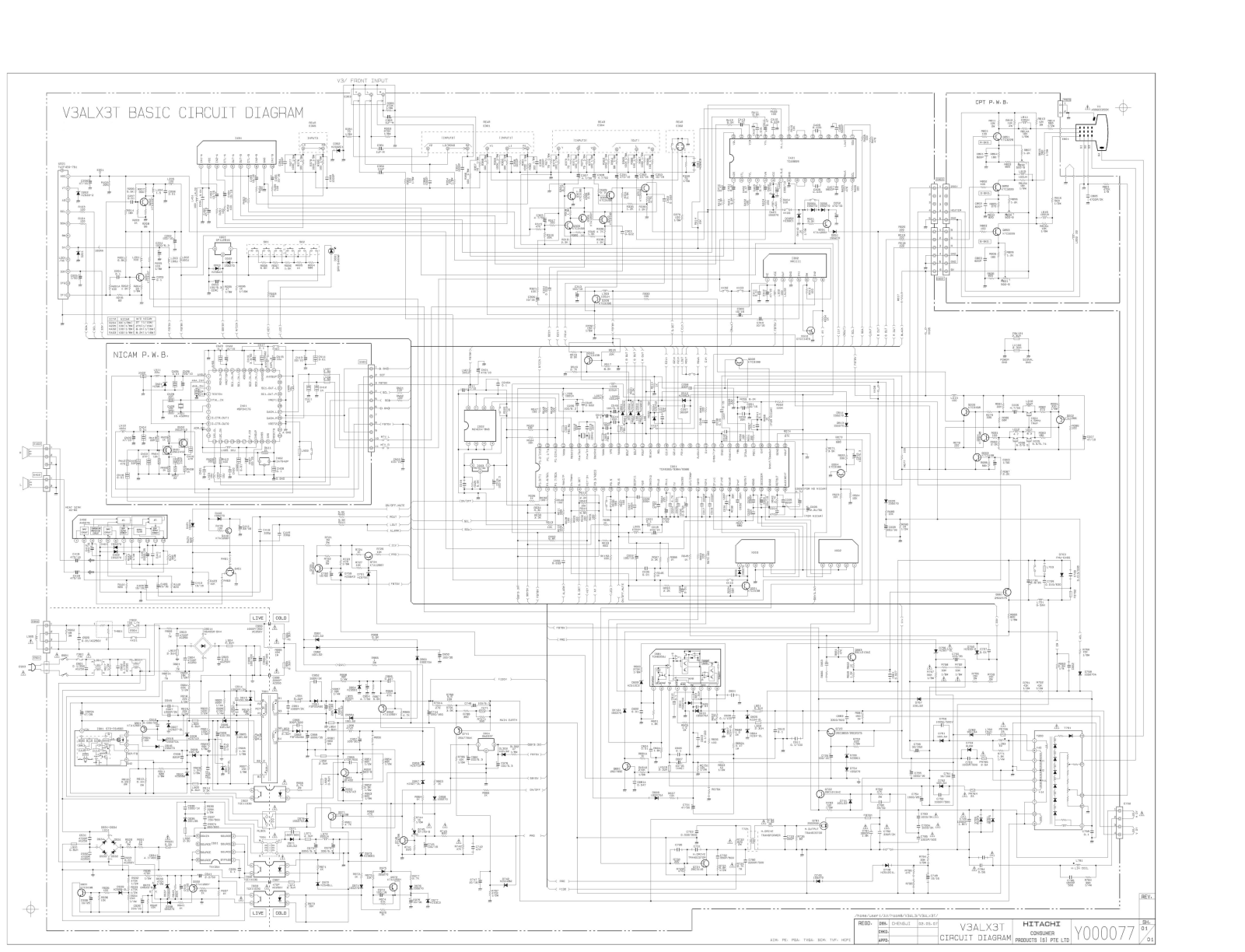 Hitachi C25-TF750S Service Manual