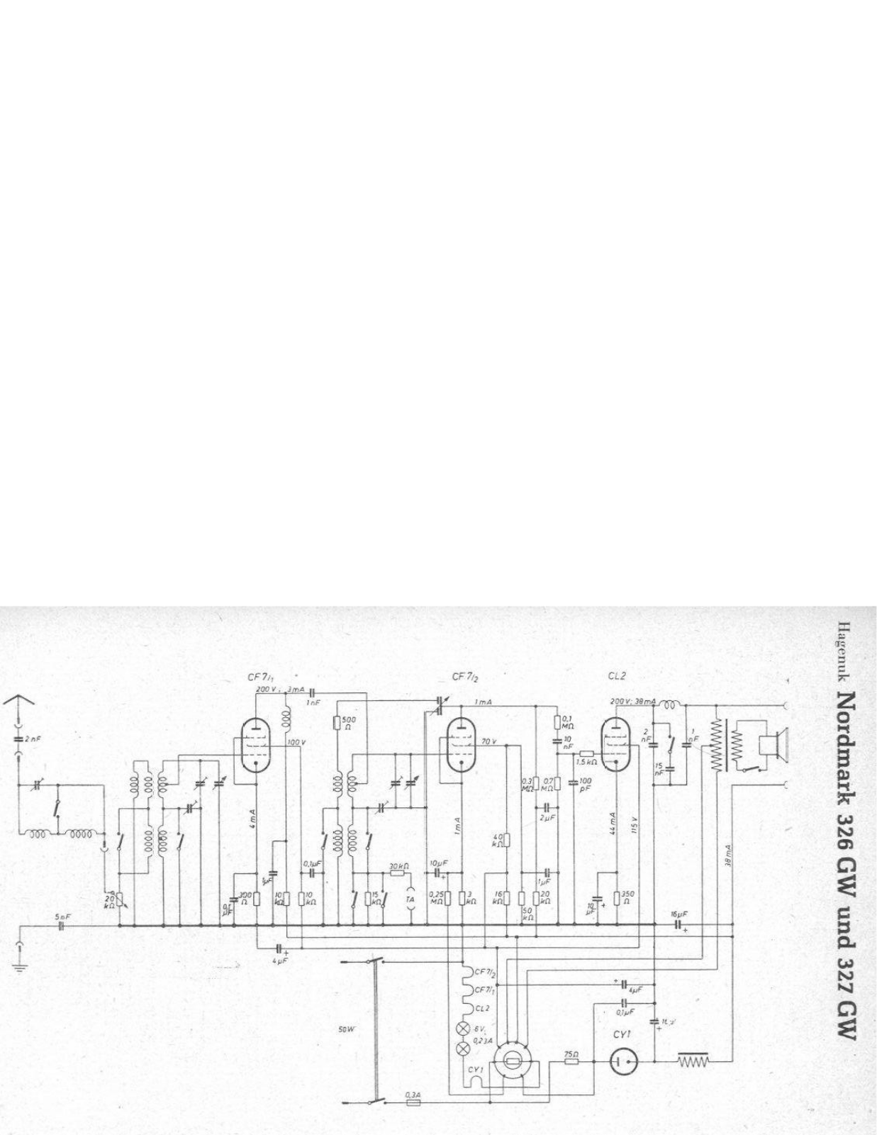 Hagenuk 326GW, 327GW Cirquit Diagram