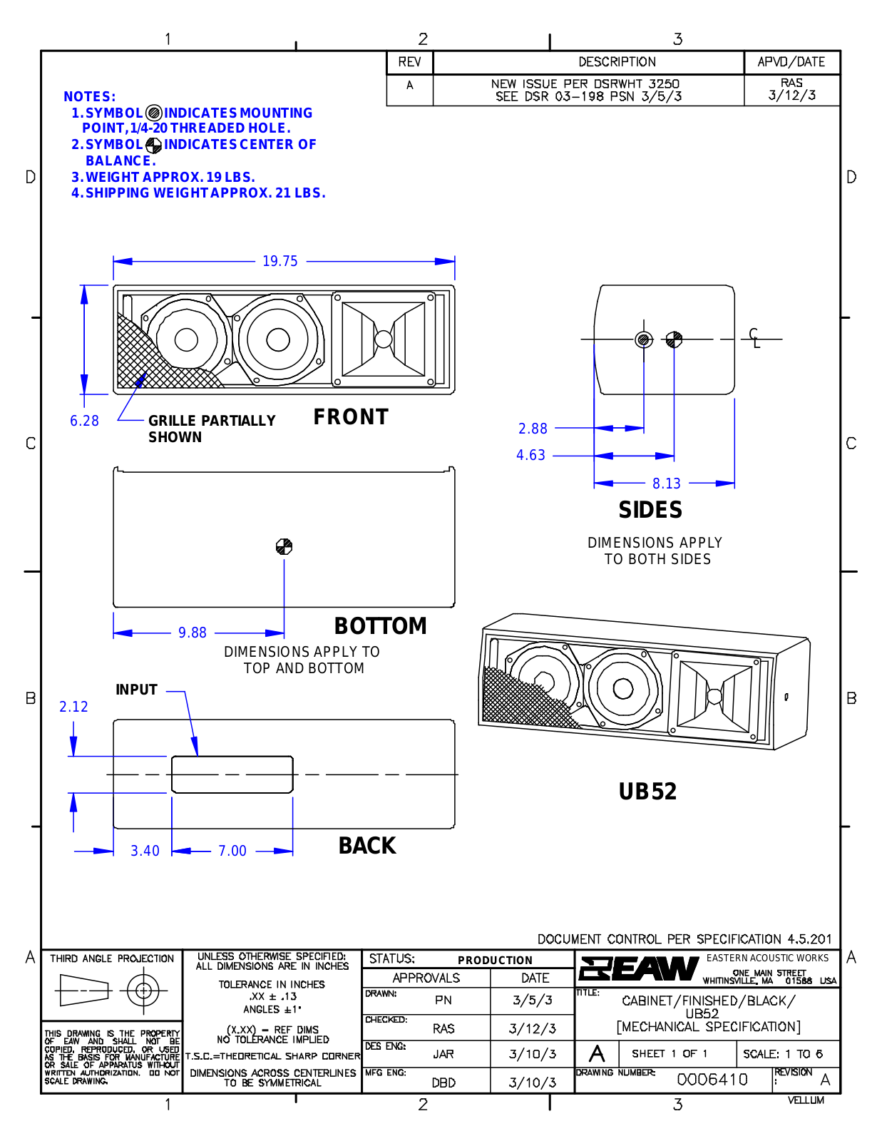 EAW UB52 User Manual