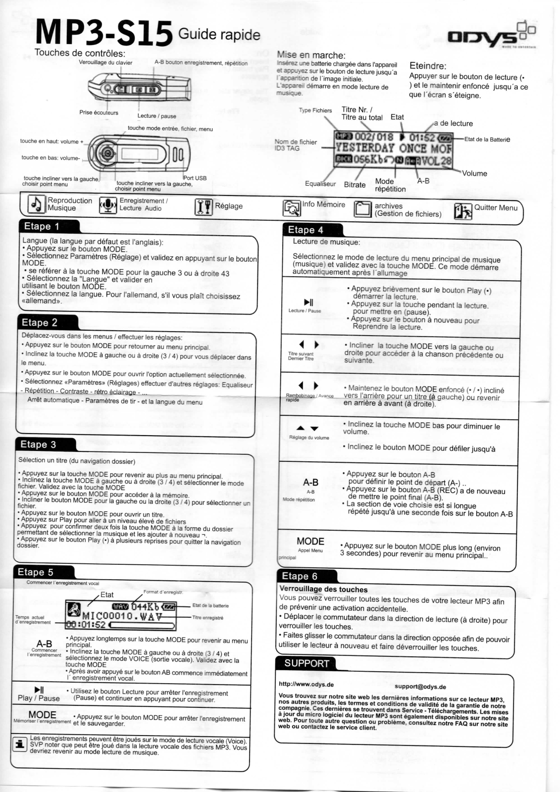 ODYS MP3-S15 User Manual - ManualMachine.com