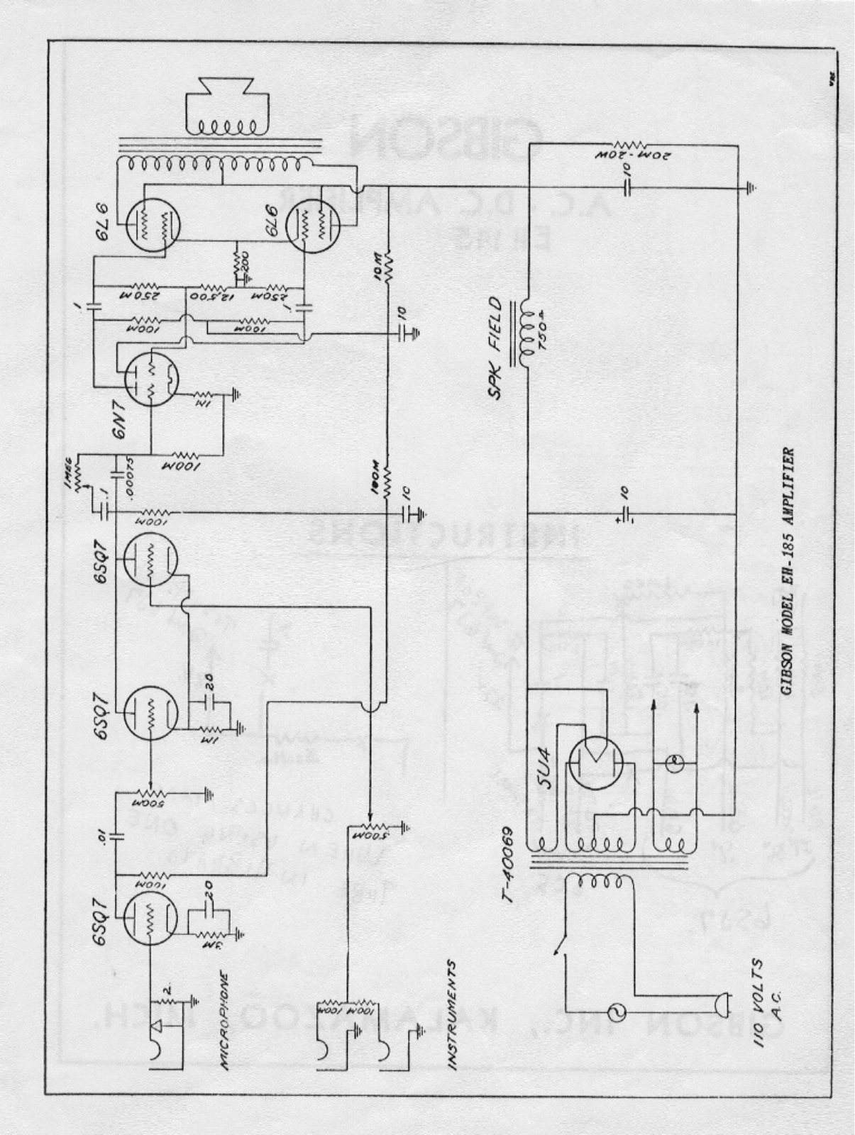 Gibson eh 185 schematic