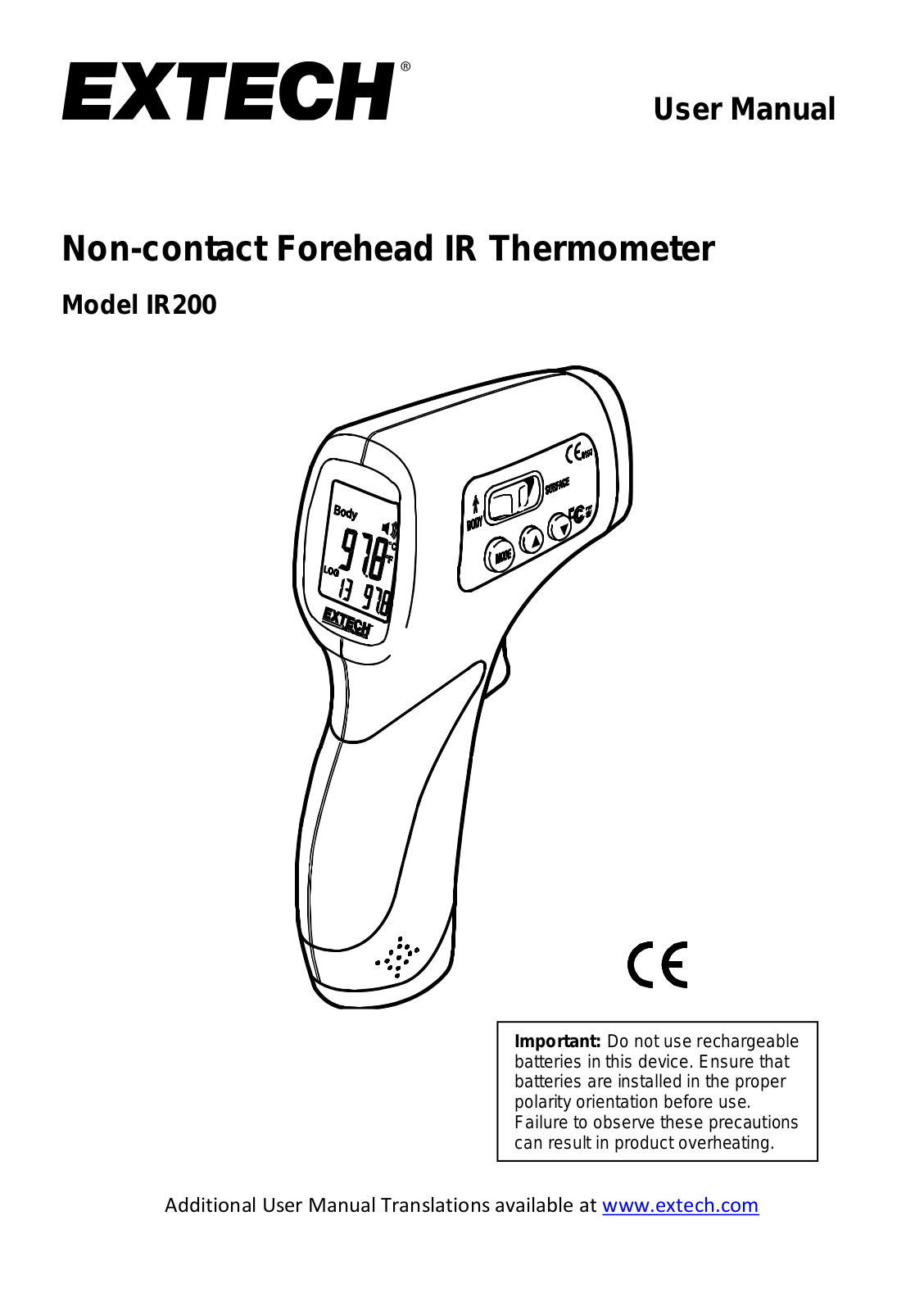 Extech IR200 User guide