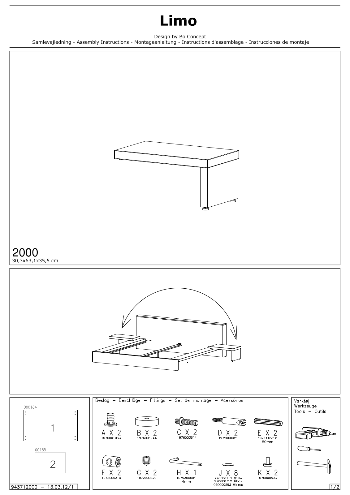 BoConcept 2000 Assembly Instruction